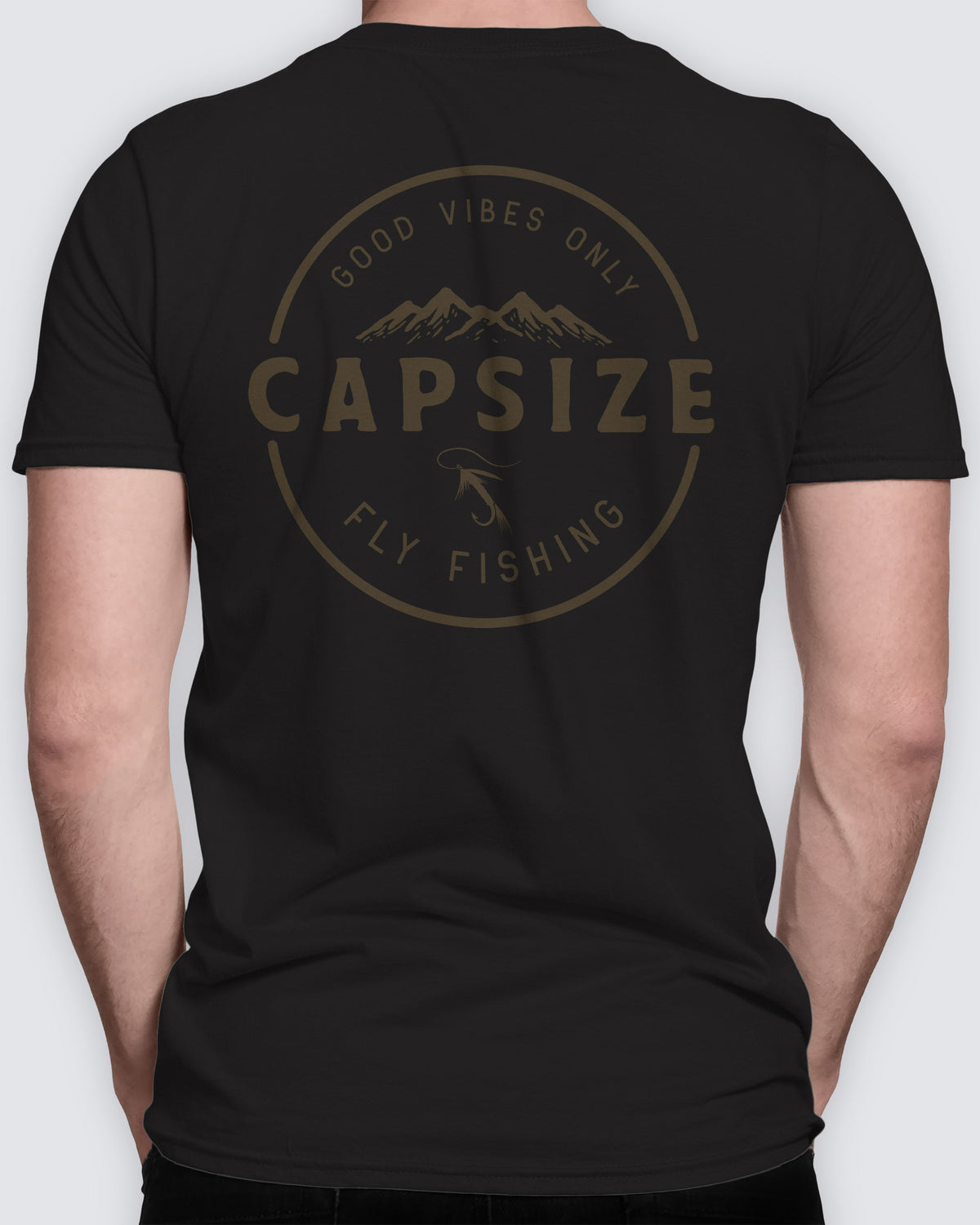 Fly Fishing T-Shirt | Good Vibes Only Black
