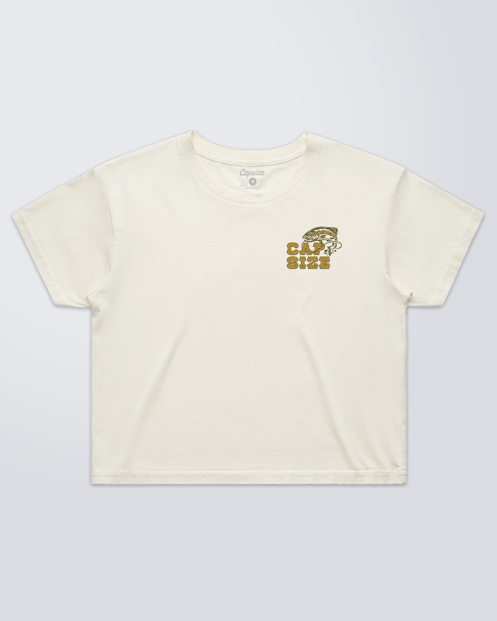 Women's T-Shirt | Indomptable Crop Tee Ecru - Capsize Fly Fishing