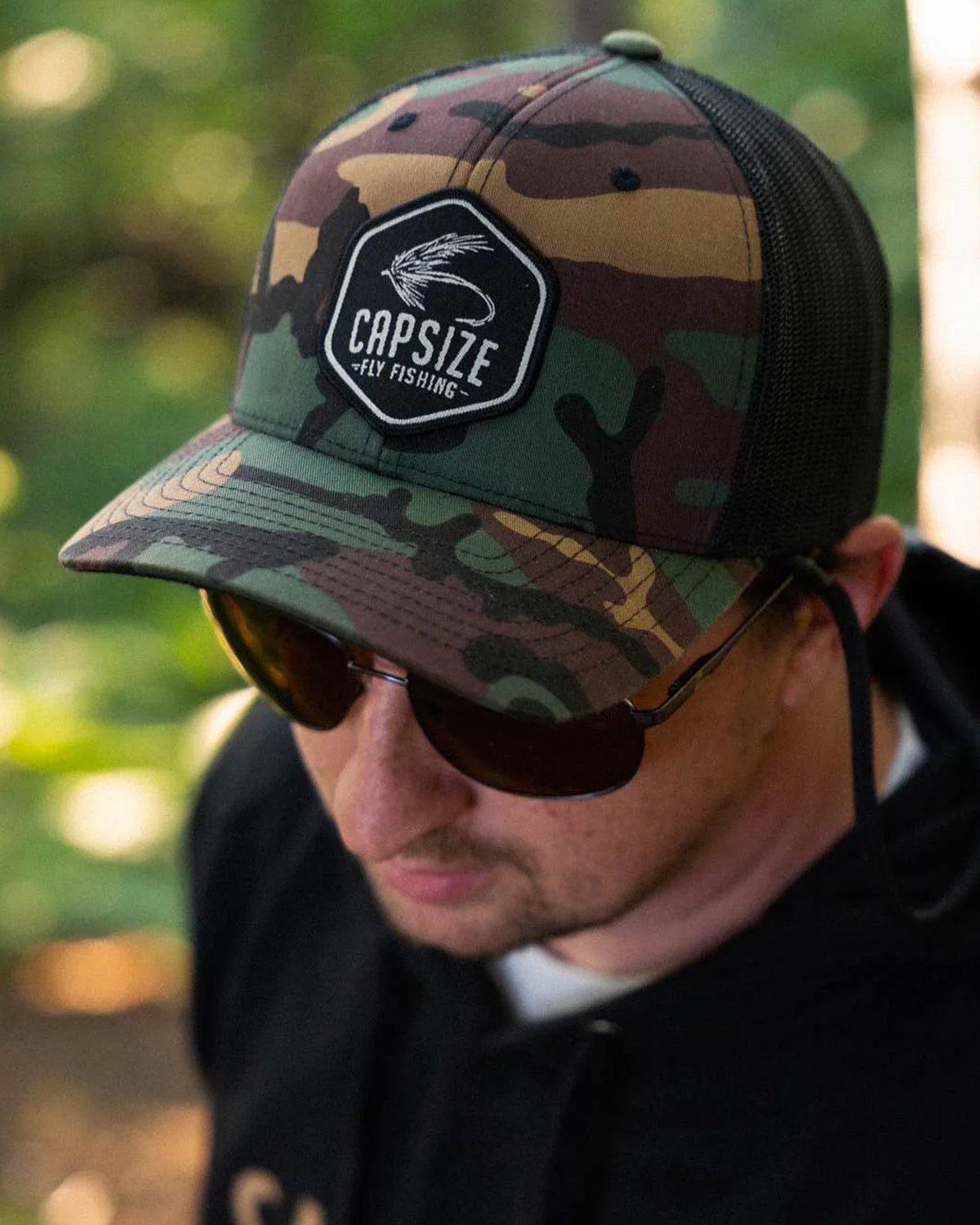 Fly Fishing Hat | Dry Fly Camo Trucker - Capsize Fly Fishing