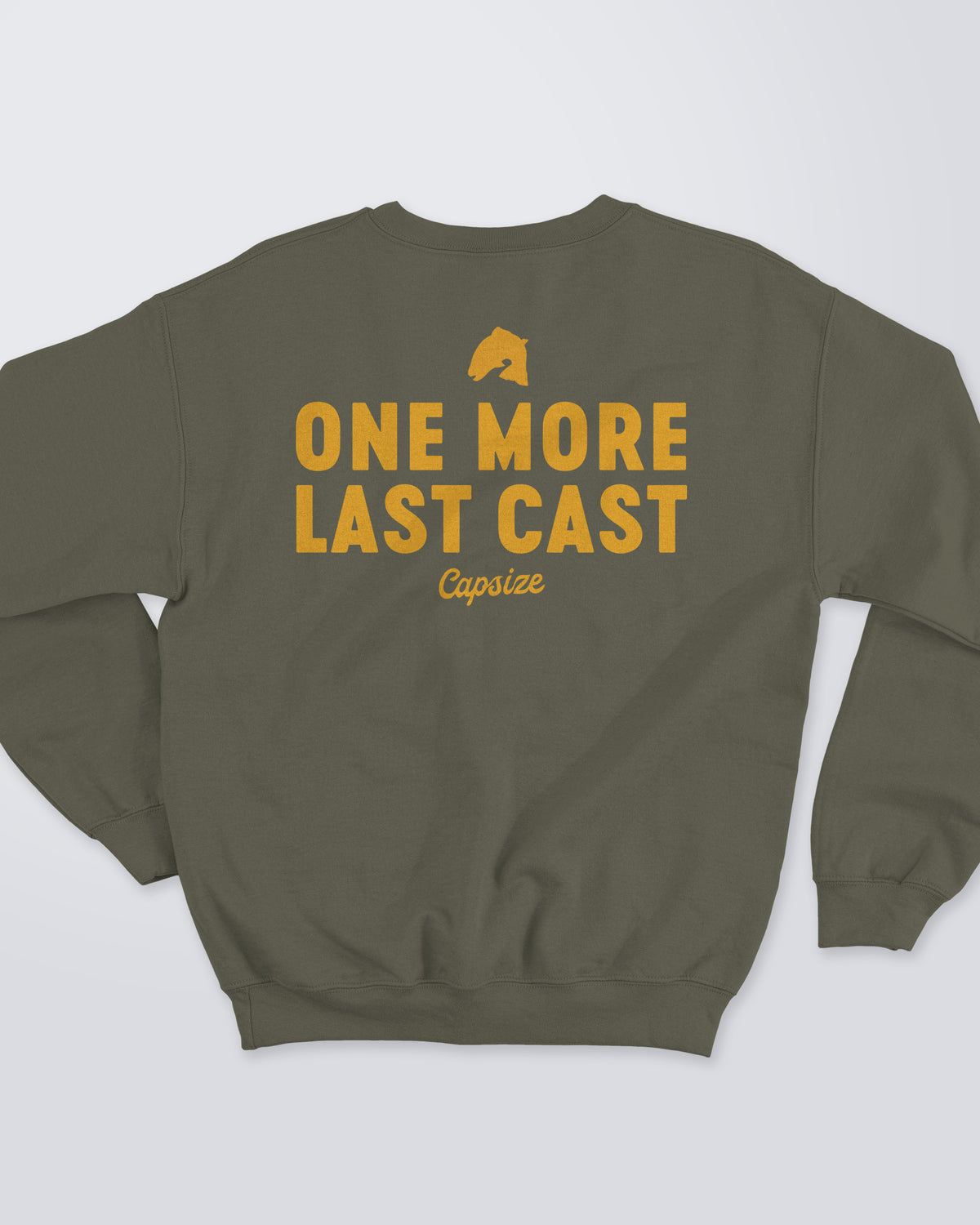 Crewneck Pêche à la Mouche<br> One More Last Cast Vert Armée