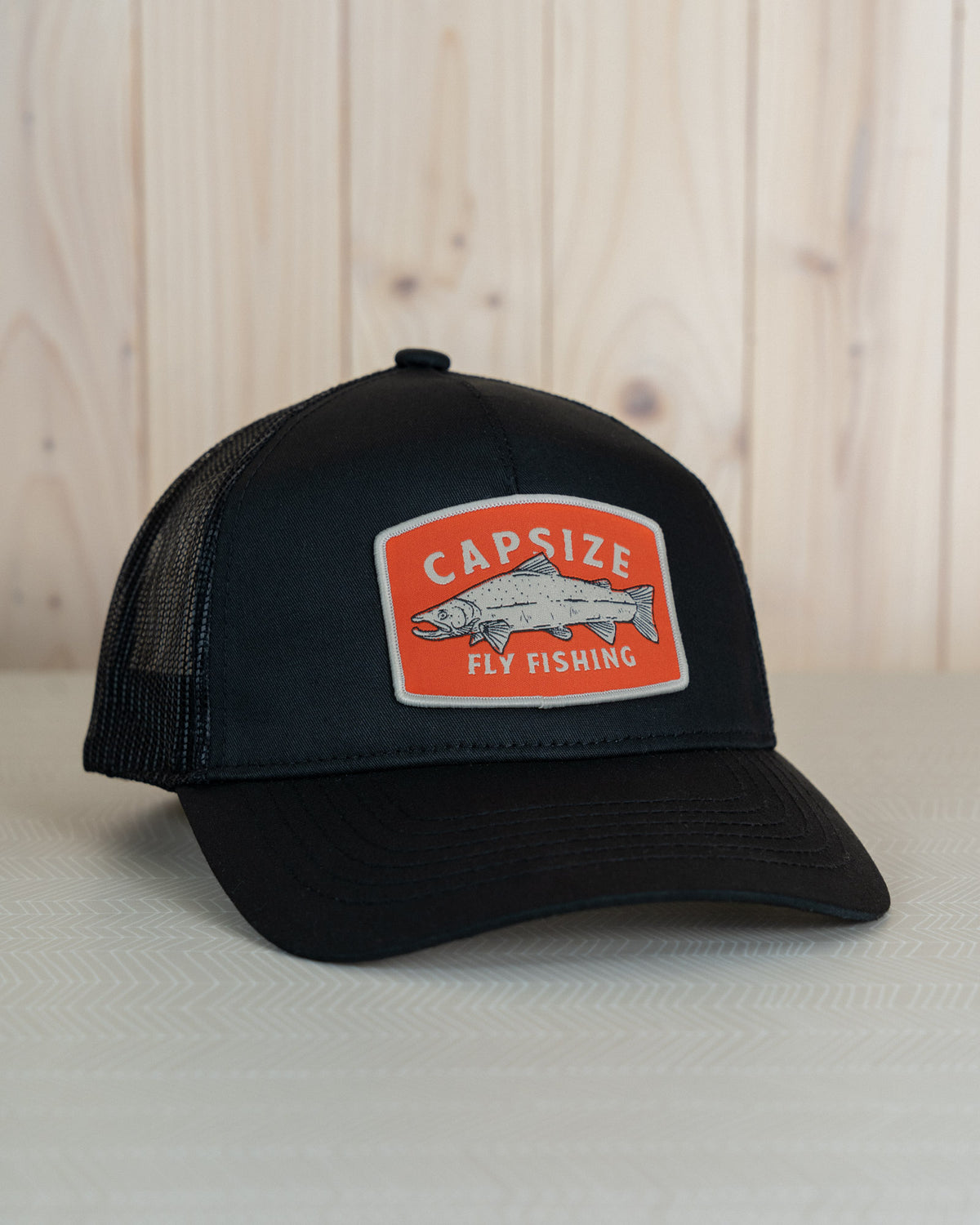 Women Fishing Hat | Salmon Patch Ponytail Trucker - Capsize Fly Fishing