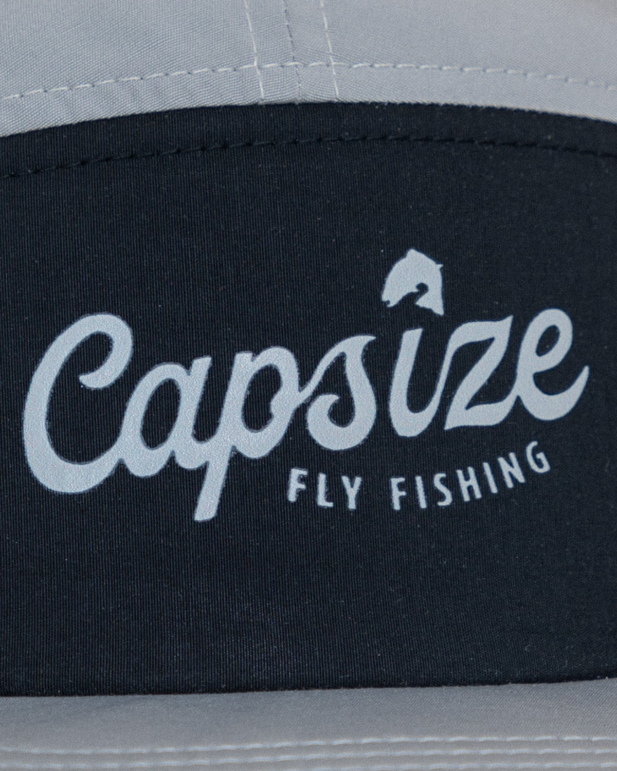 Fly Fishing Hat | Capsize Packable Black & Silver Camper Cap