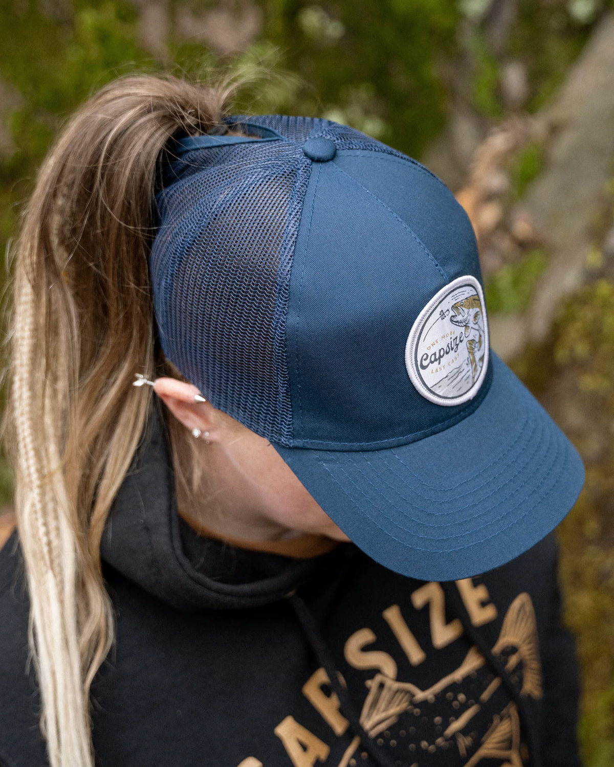 Women Fishing Hat | One More Last Cast Ponytail Trucker - Capsize Fly Fishing