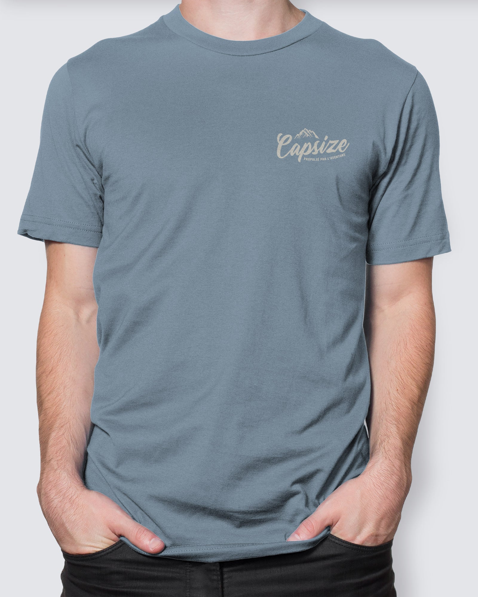 Fly Fishing T-Shirt | Propulsé Par L'Aventure Steel Blue - Capsize Fly Fishing