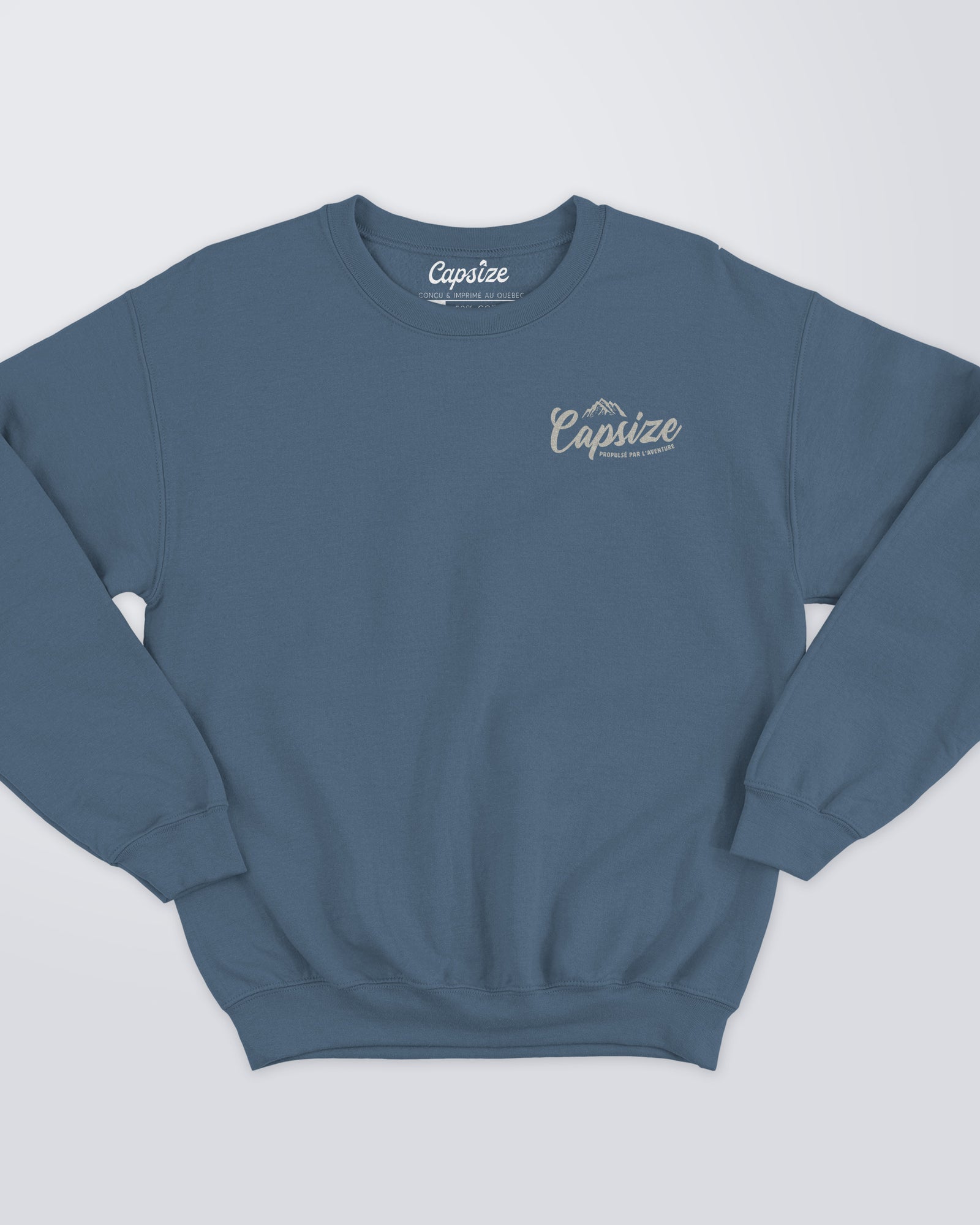 Crewneck Pêche à la Mouche<br> Propulsé par l'Aventure Bleu Indigo