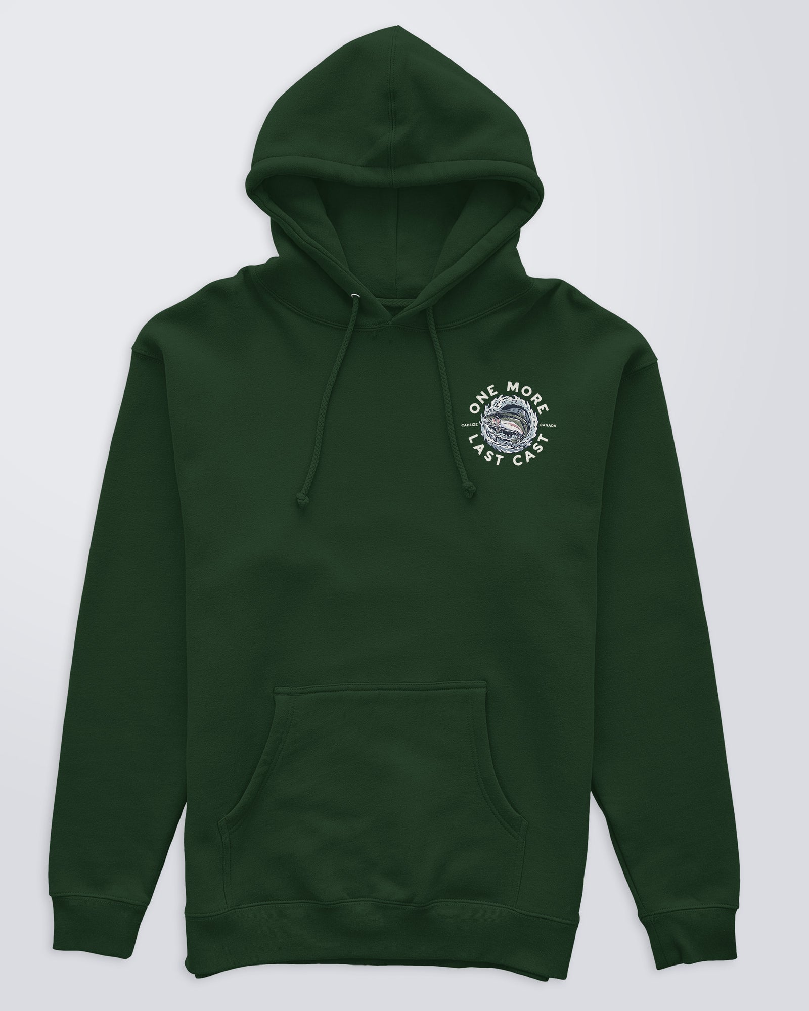 Fly Fishing Hoodie | Steelhead Forest Green