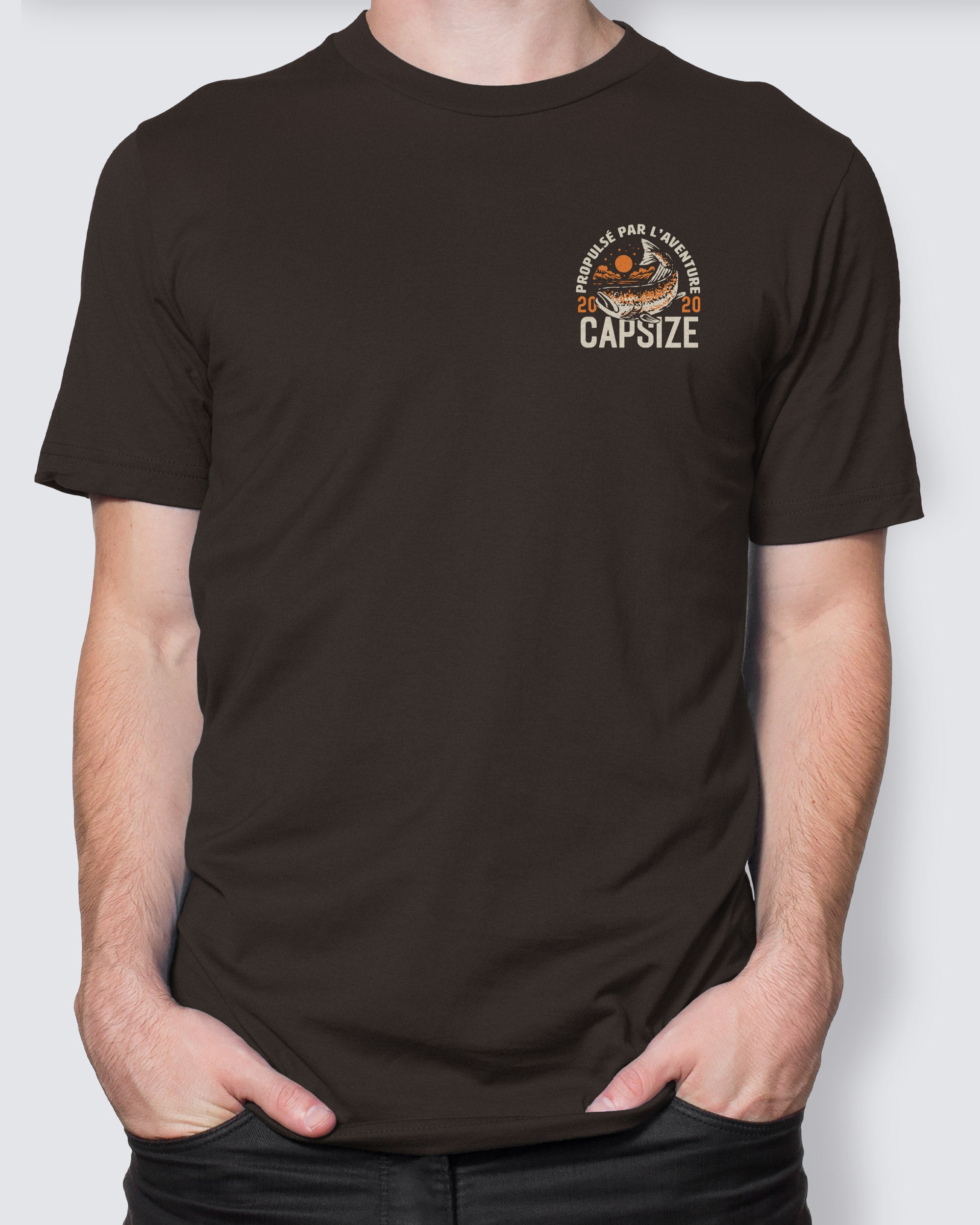 Fly Fishing T-Shirt | Autumn Salmon Dark Brown