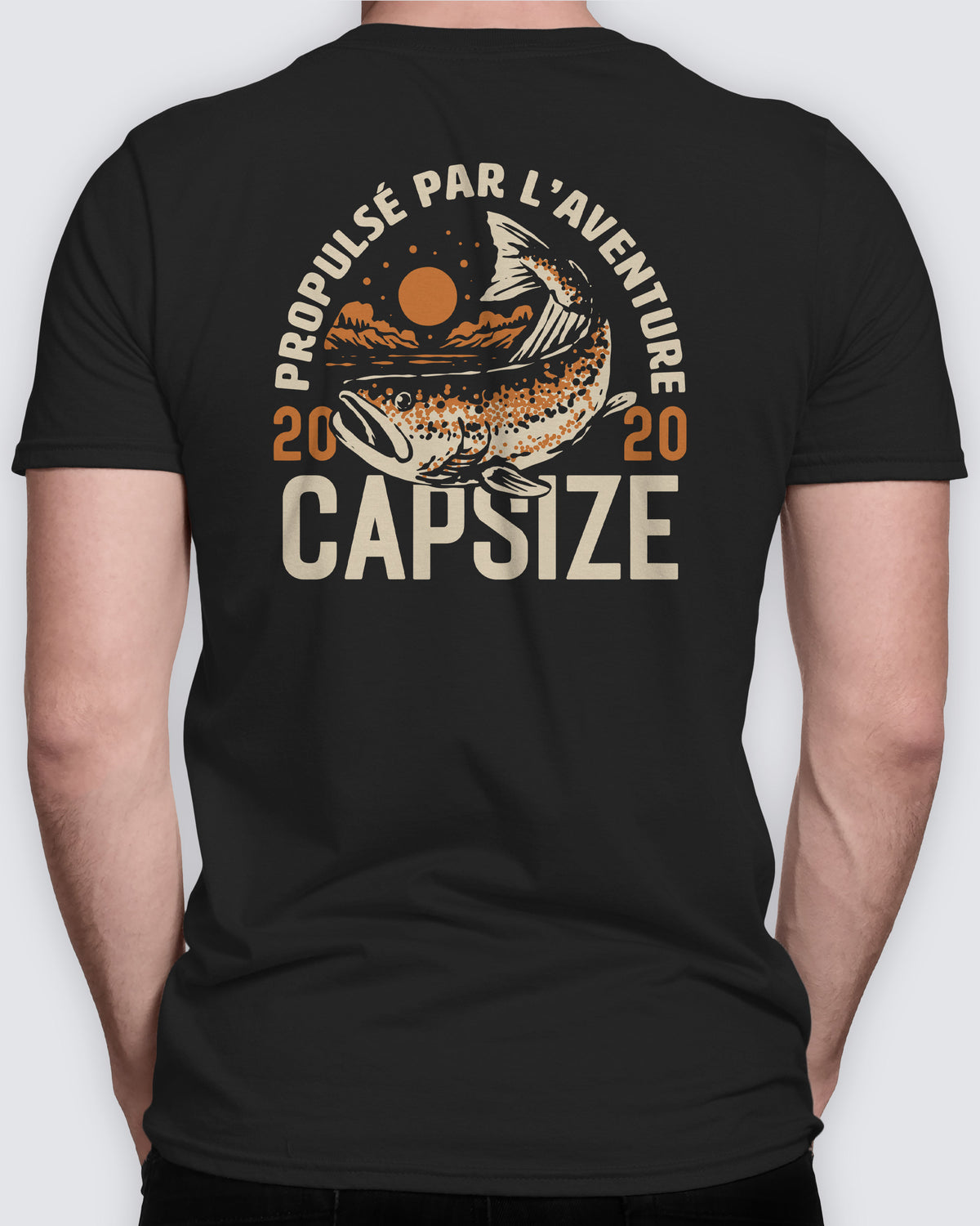 Fly Fishing T-Shirt | Autumn Salmon Black