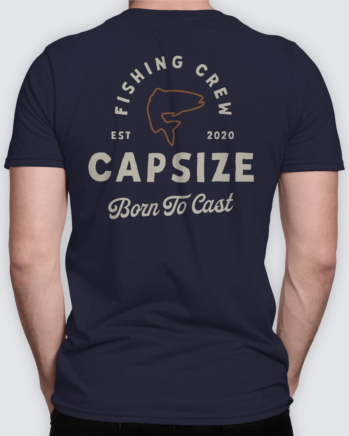 Fly Fishing T-Shirt | Born To Cast Navy