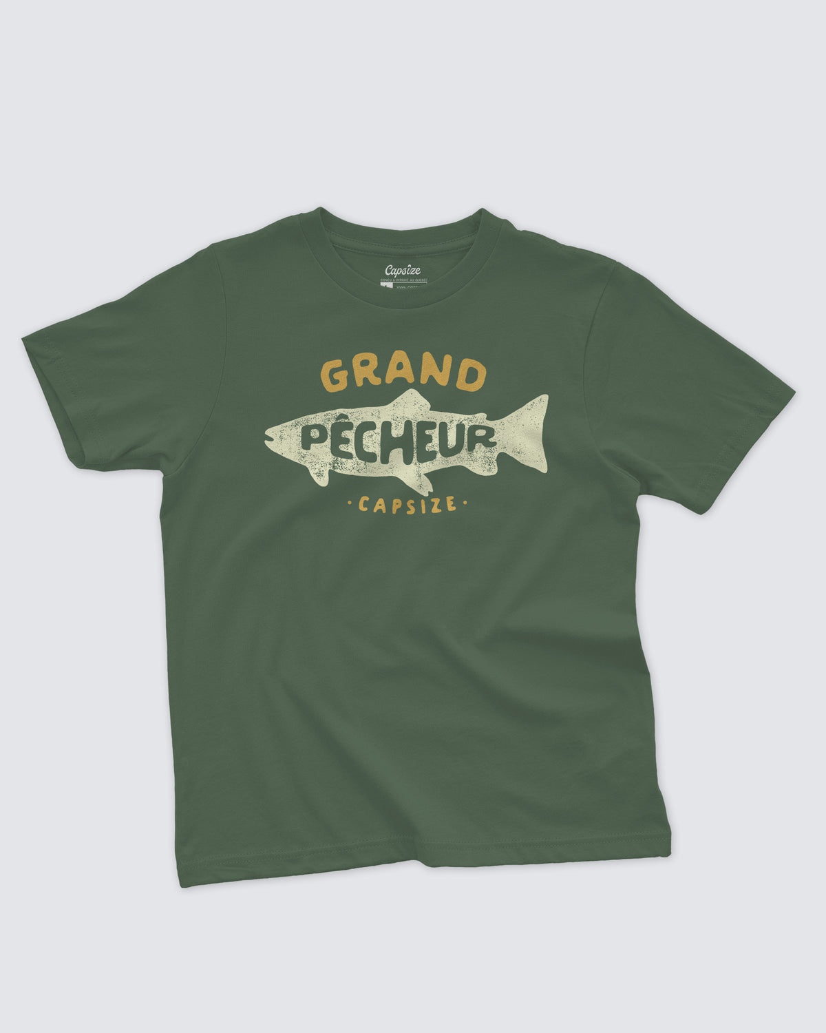 Kids Fishing T-Shirt | Grand Pêcheur Olive