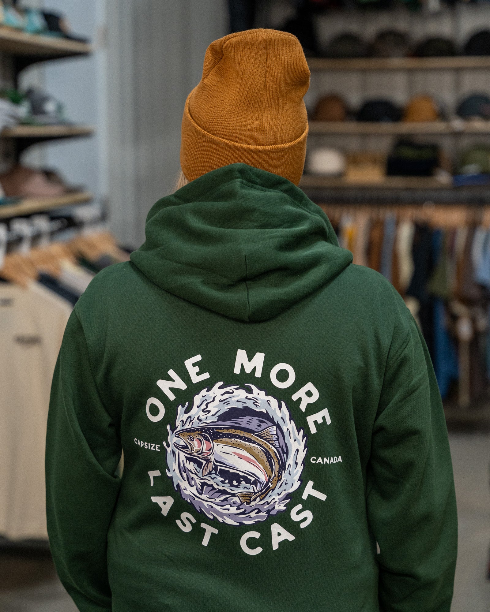 Hoodie Pêche à la Mouche<br> Steelhead Vert Forêt