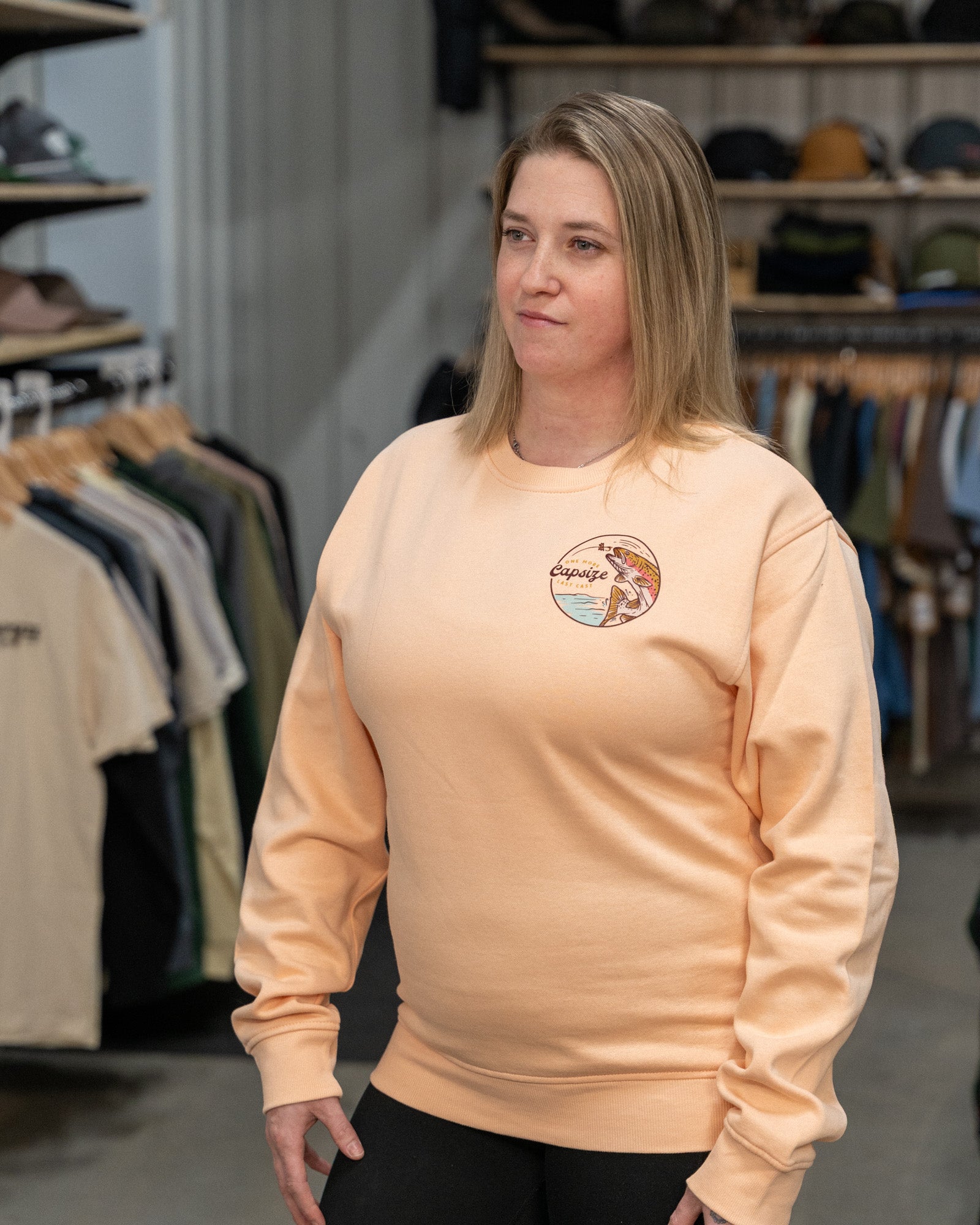 Crewneck Pêche à la Mouche<br> Truite Arc-En-Ciel