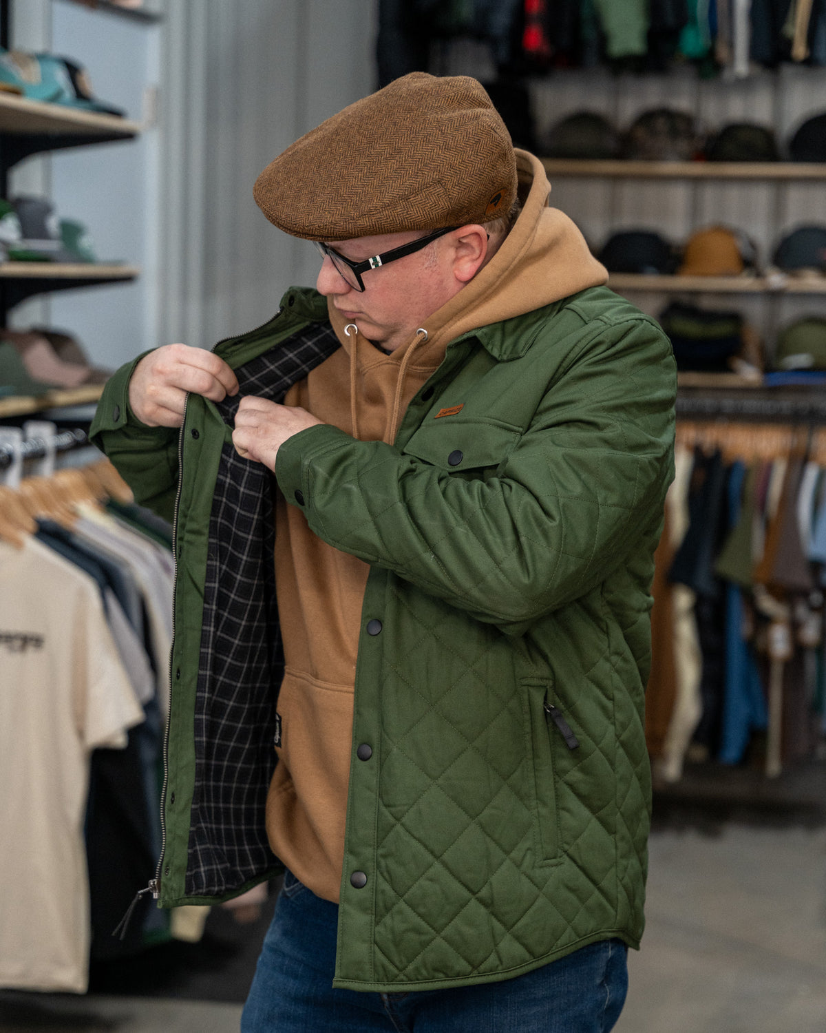 Manteau&lt;br&gt; Manteau Matelassé Capsize Olive