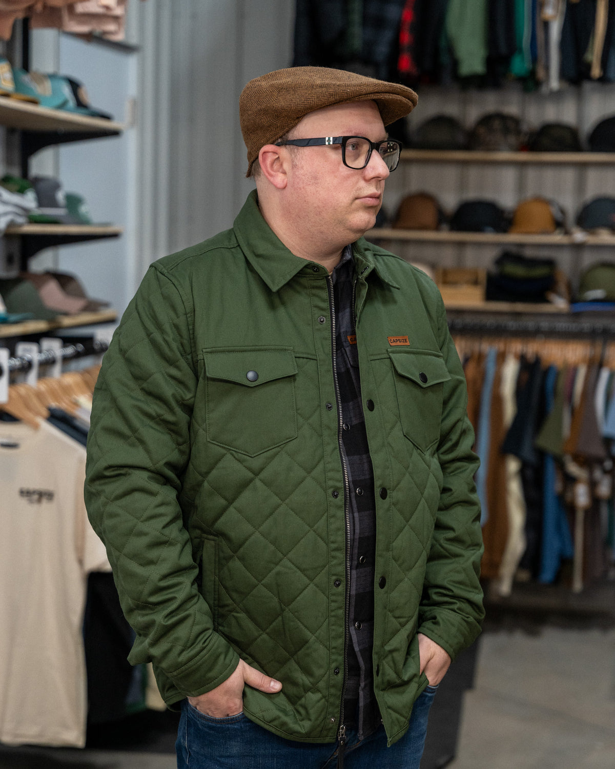 Manteau&lt;br&gt; Manteau Matelassé Capsize Olive