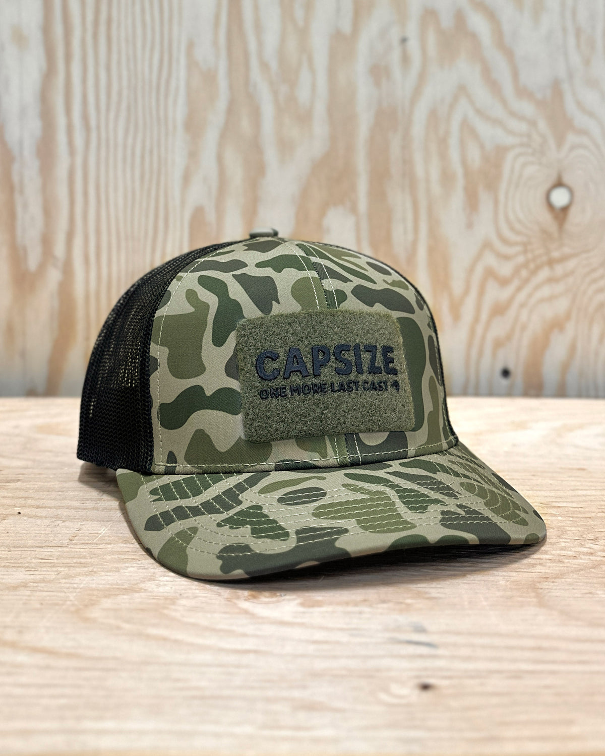 Casquette Pêche à la Mouche&lt;br&gt; Capsize Patch Velcro Duck Camo