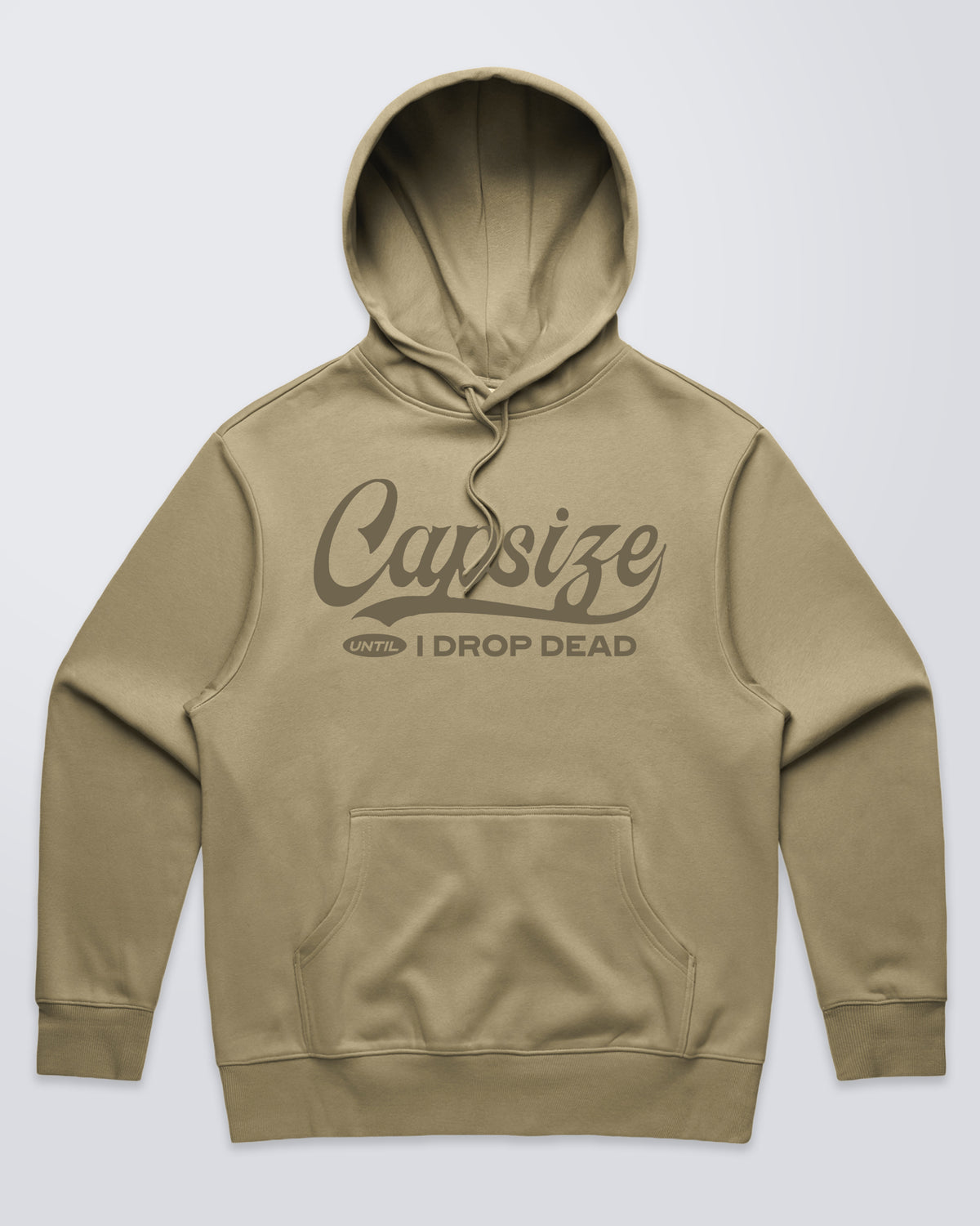 Fly Fishing Hoodie | Drop Dead Heavyweight Oversized Sand