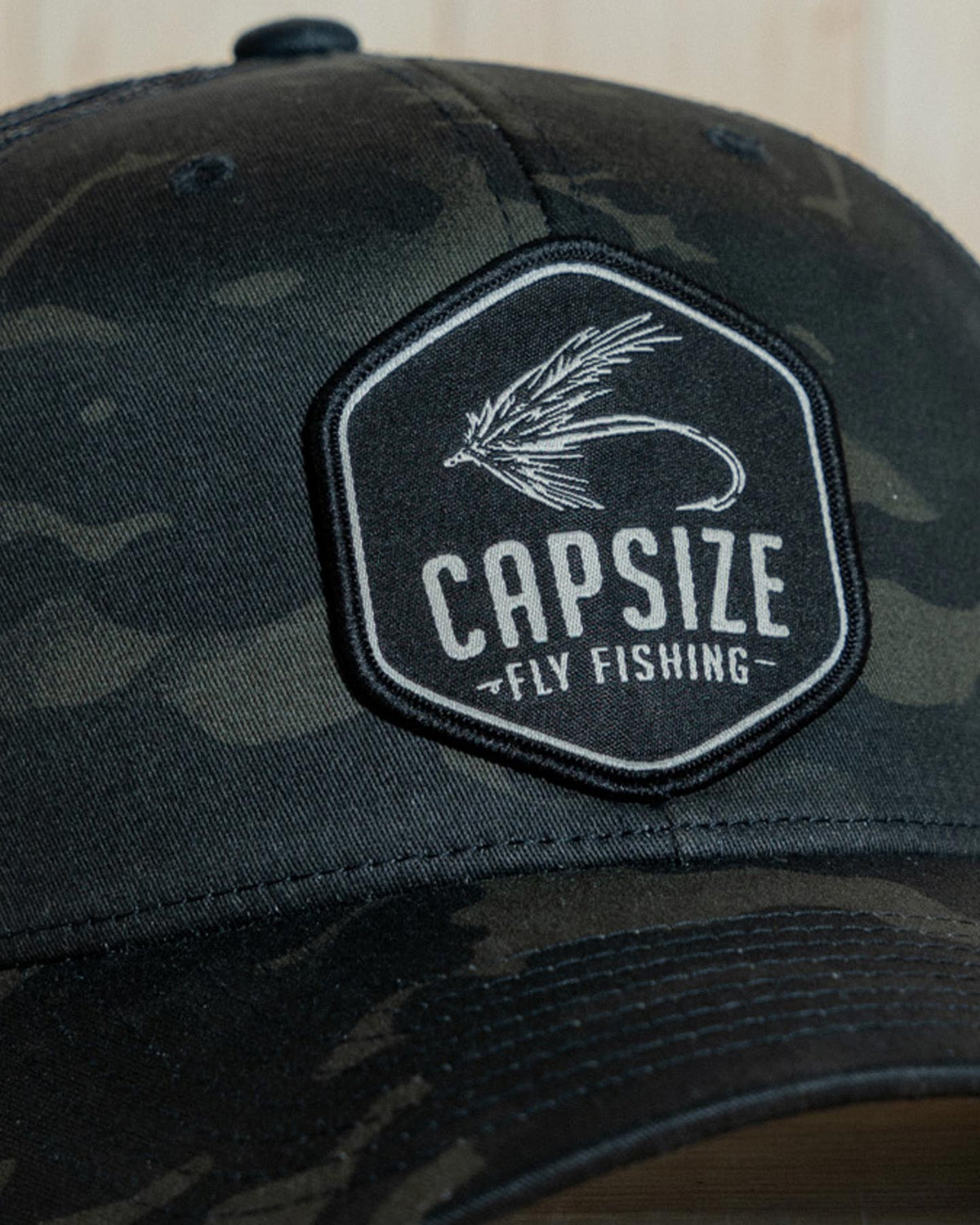 Casquette Pêche à la Mouche&lt;br&gt; Trucker Multicam Black Camo Mouche Sèche