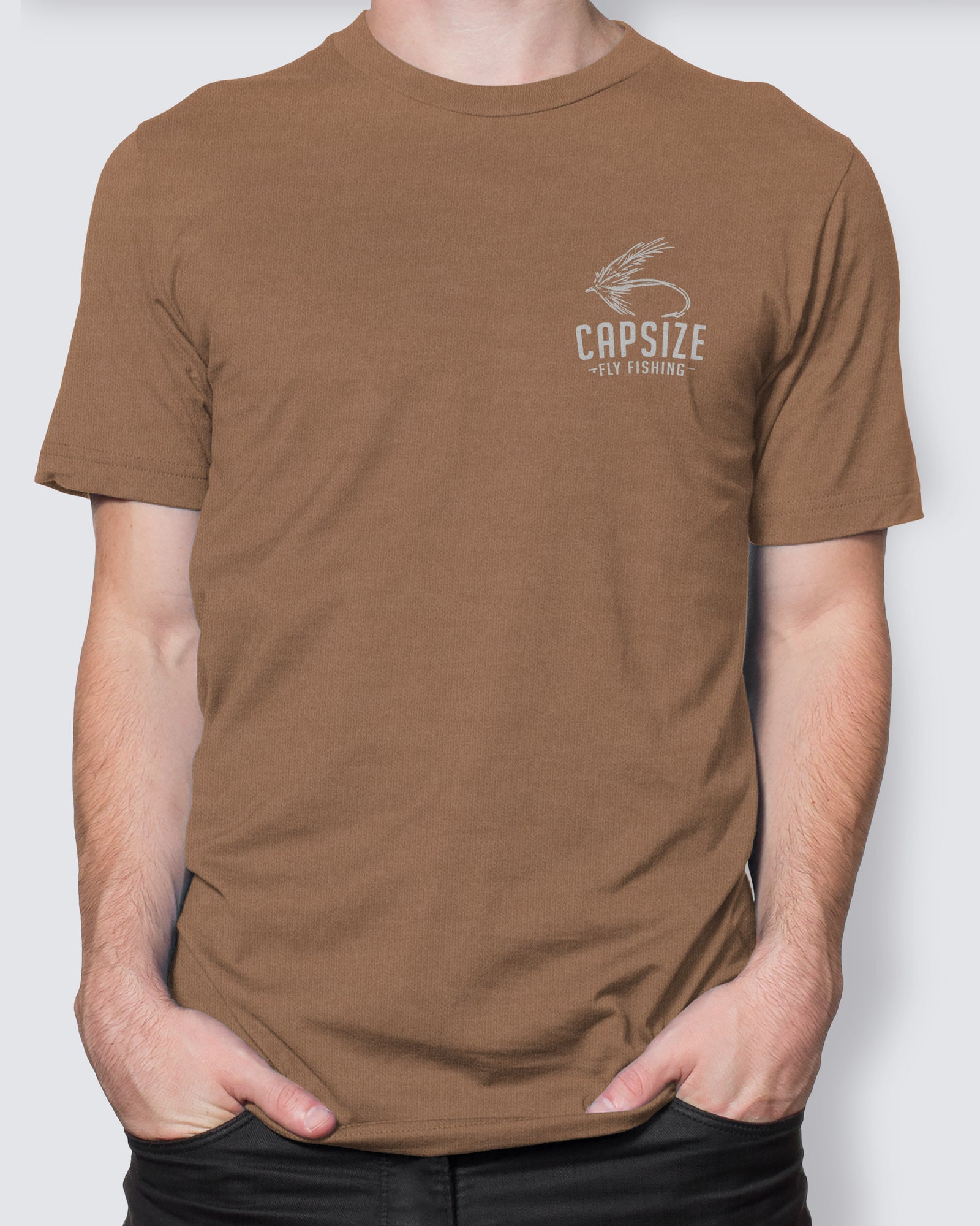 Fly Fishing T-Shirt | Dry Fly Caramel