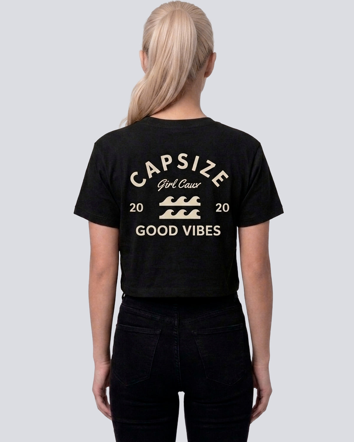 T-Shirt Femme<br> Le Crop Tee Girl Crew Noir