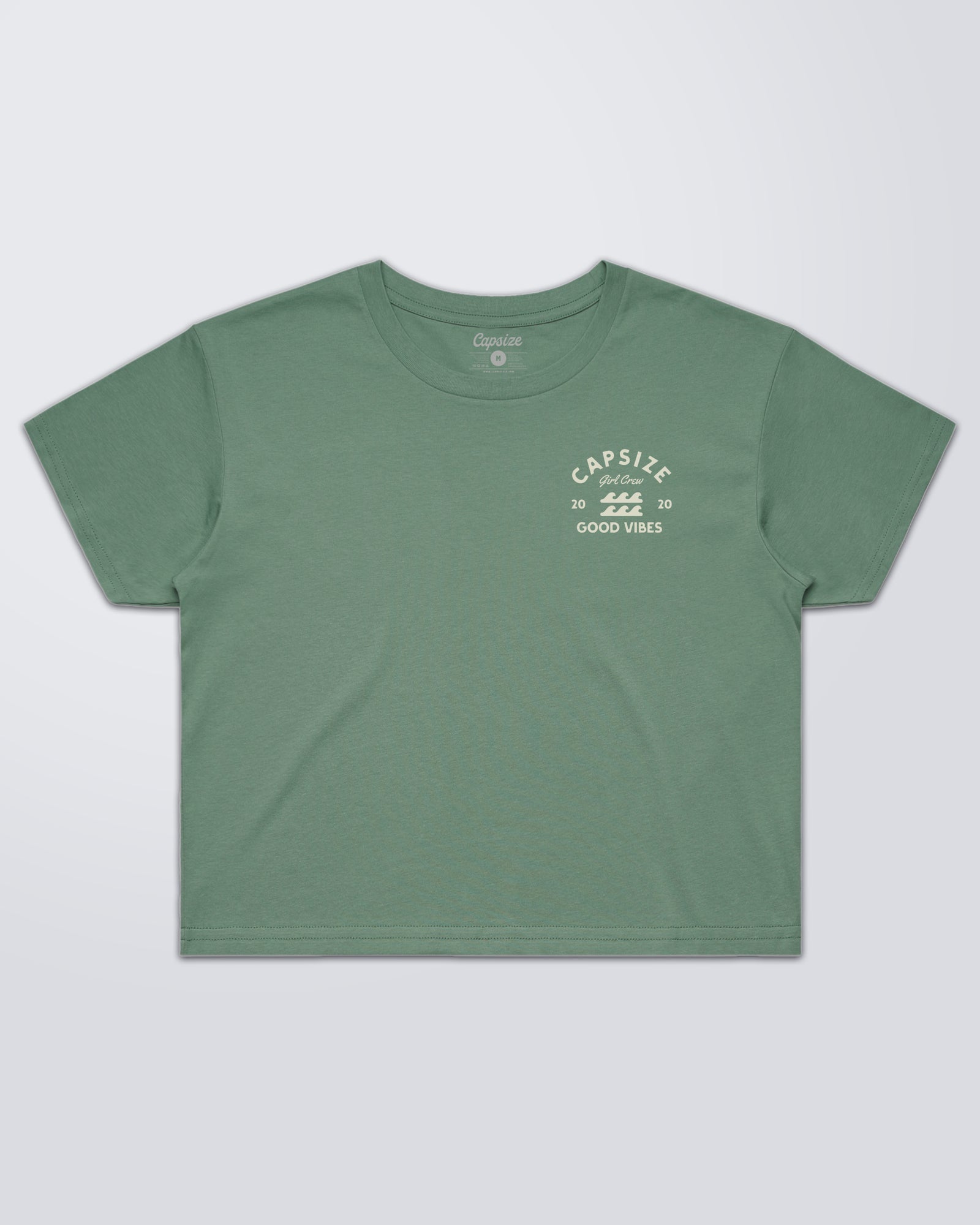 Women's T-Shirt | Girl Crew Crop Tee Sage - Capsize Fly Fishing