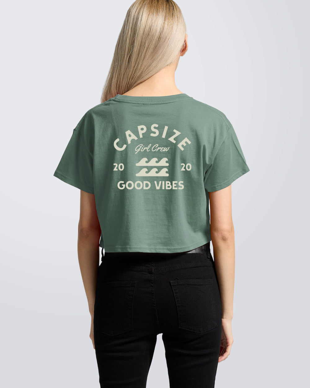 T-Shirt Femme<br> Le Crop Tee Girl Crew Sauge