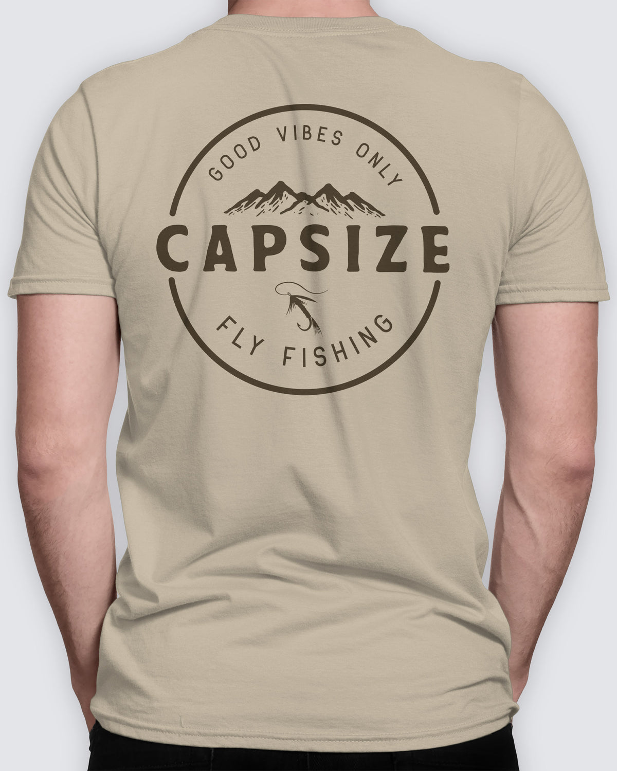 Fly Fishing T-Shirt | Good Vibes Only Sand