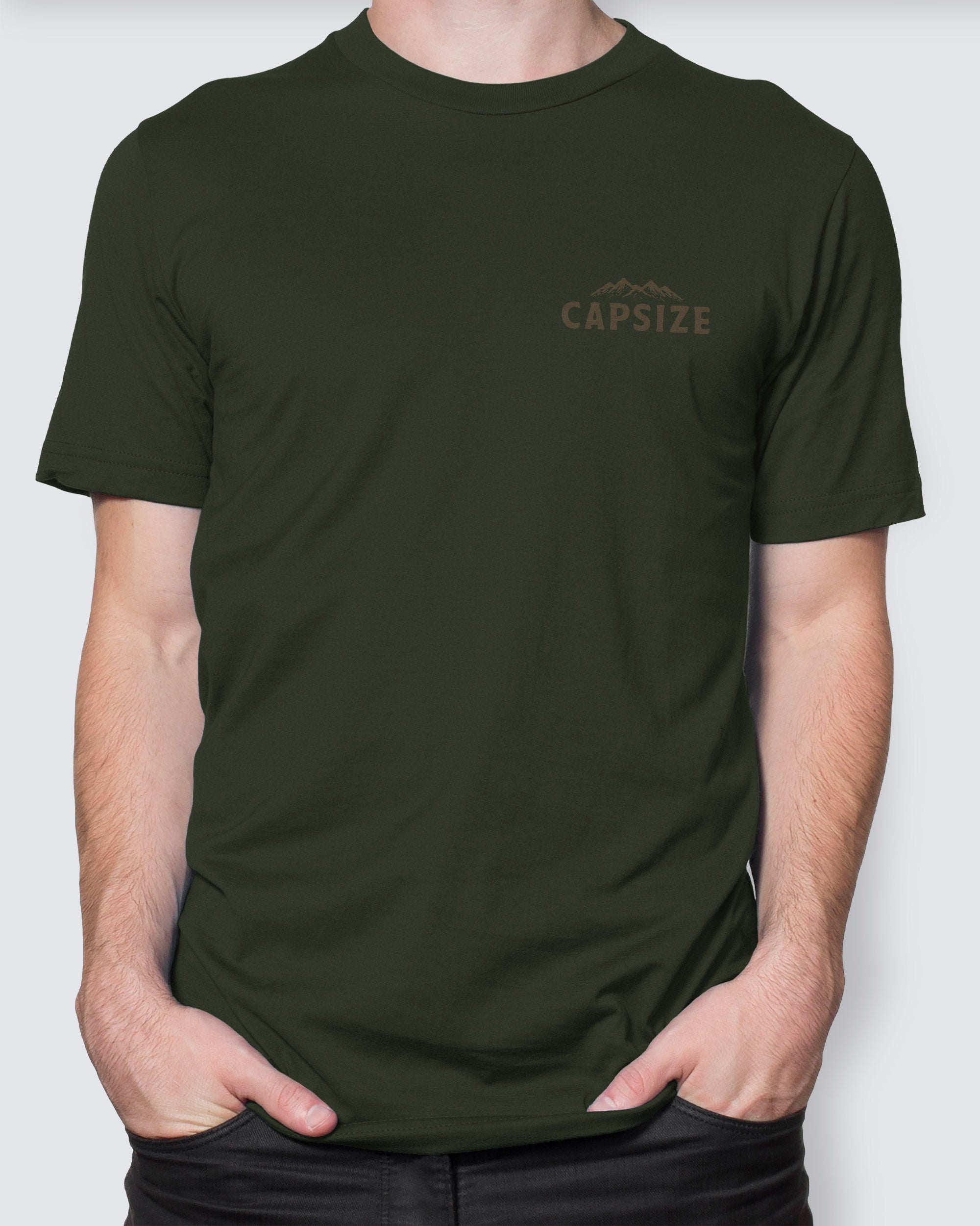 Fly Fishing T-Shirt | Good Vibes Only Forest Green
