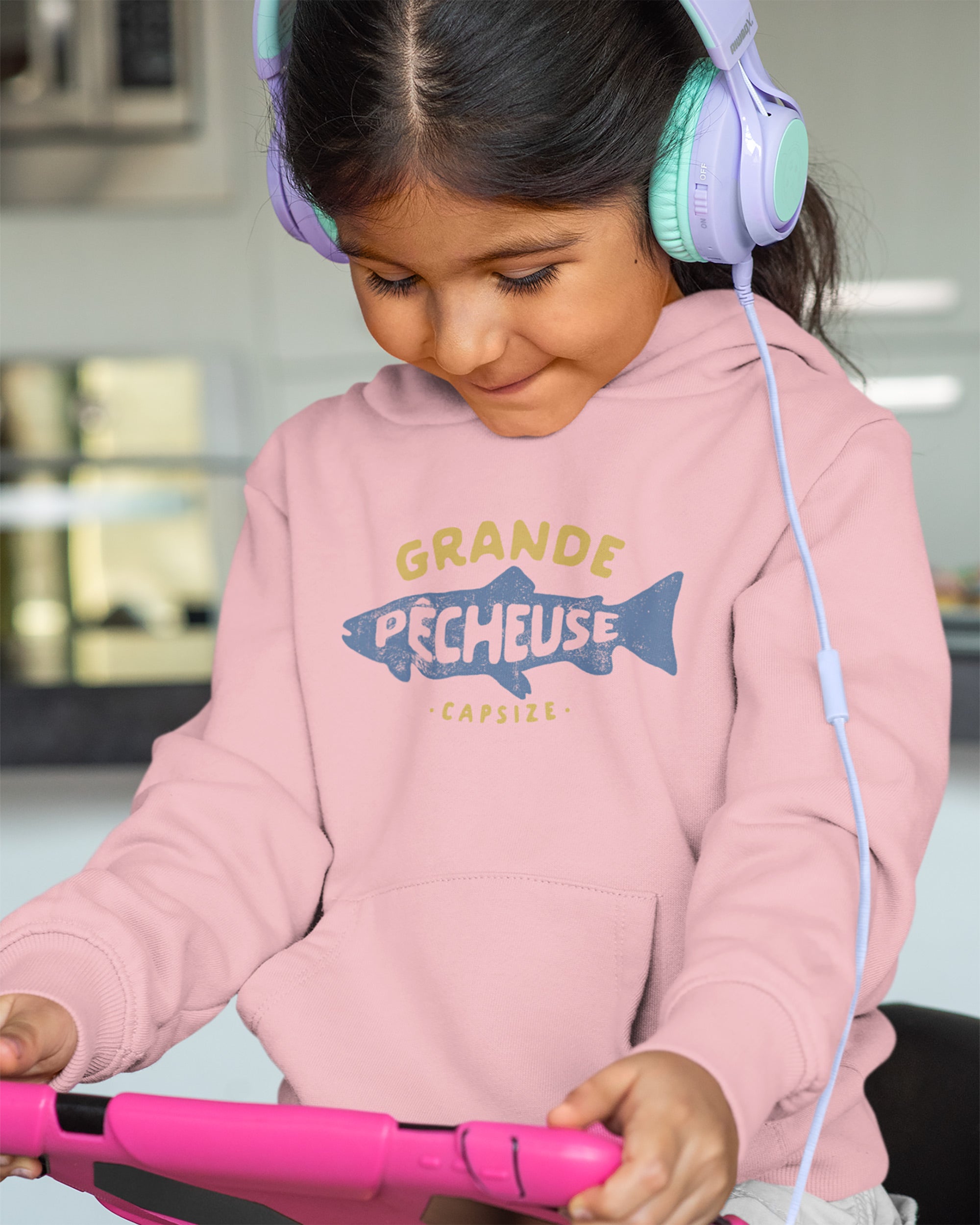 Kids Fishing Hoodie | Grande Pêcheuse