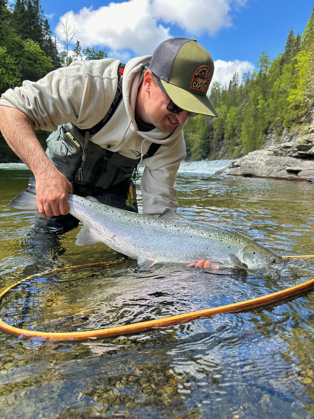 Casquette Pêche à la Mouche&lt;br&gt; Trucker Loden Salmon Bum