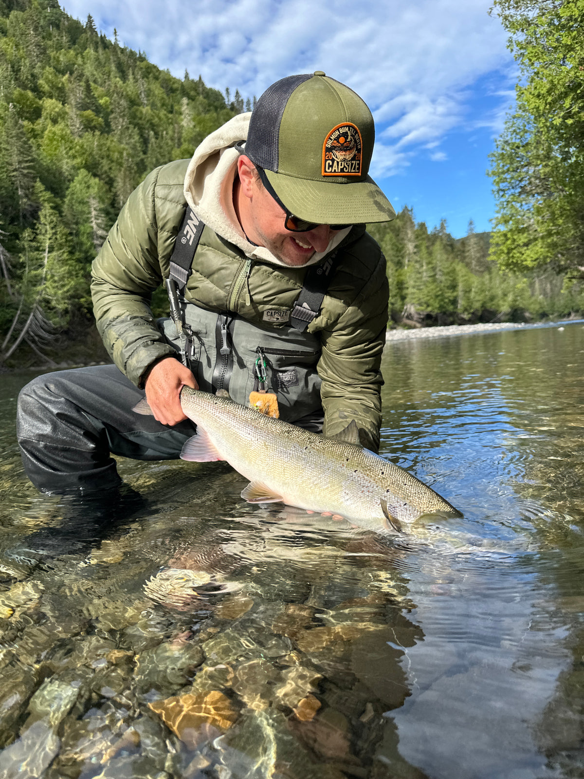 Casquette Pêche à la Mouche&lt;br&gt; Trucker Loden Salmon Bum