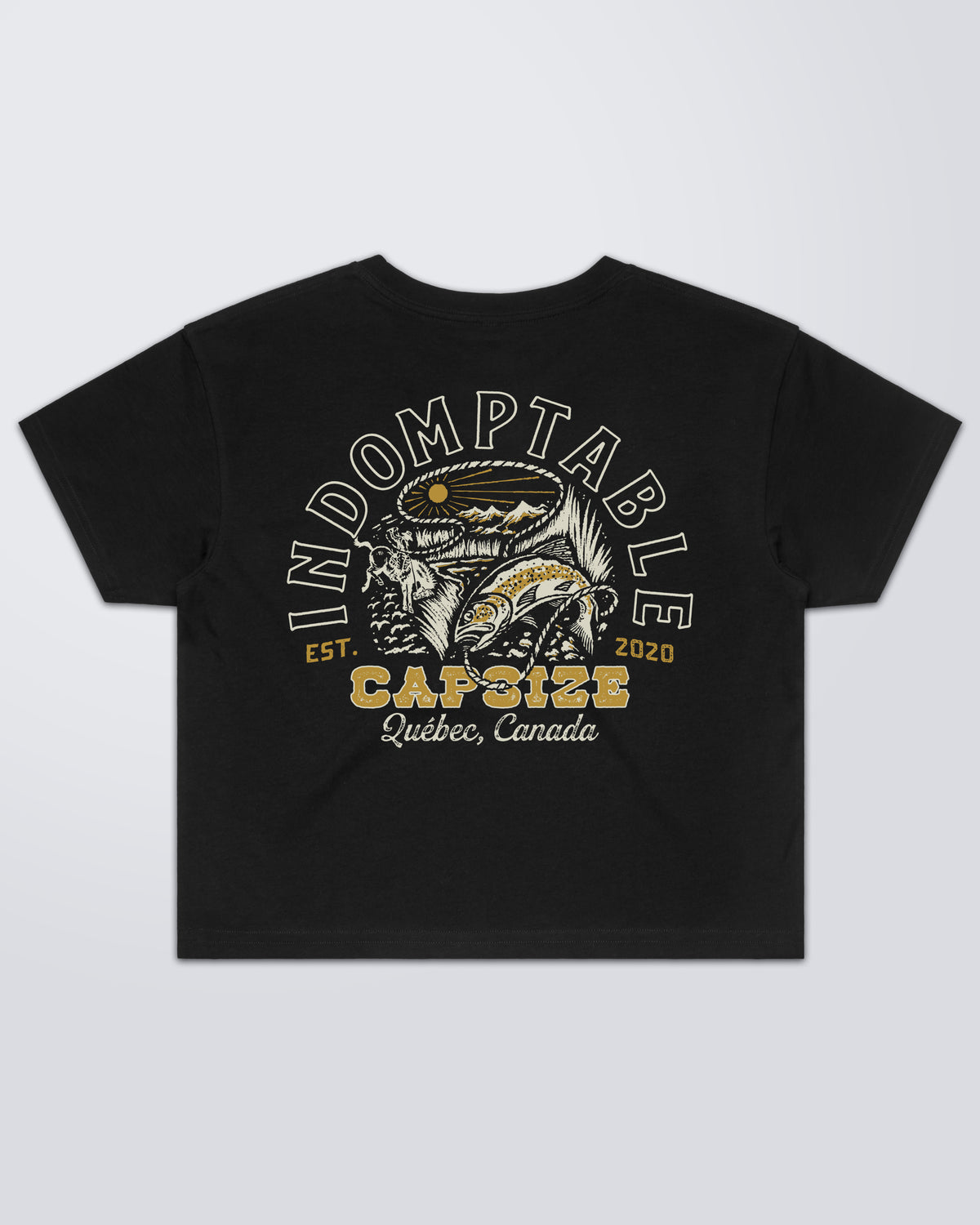 T-Shirt Femme<br> Le Crop Tee Indomptable Noir