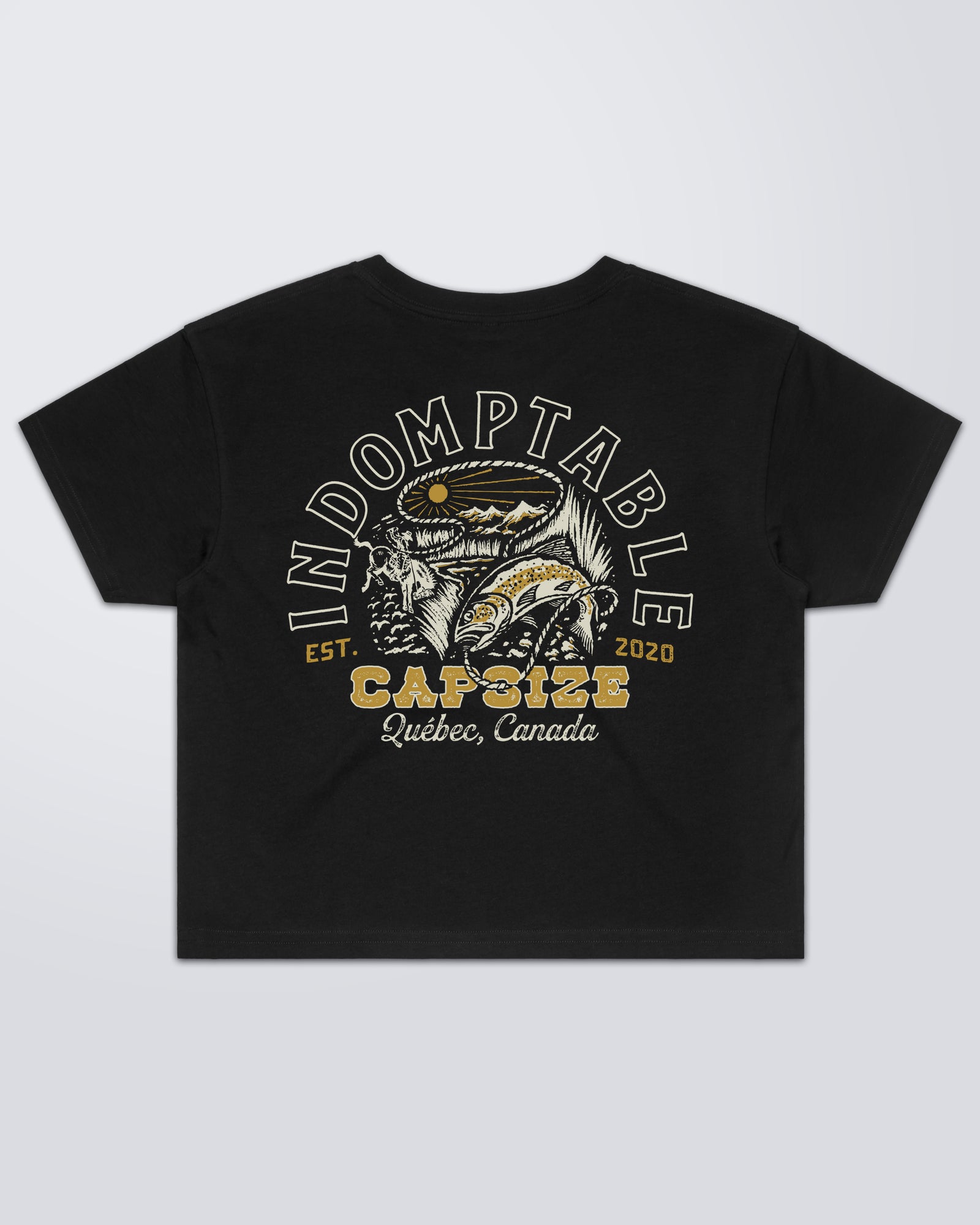 T-Shirt Femme<br> Le Crop Tee Indomptable Noir