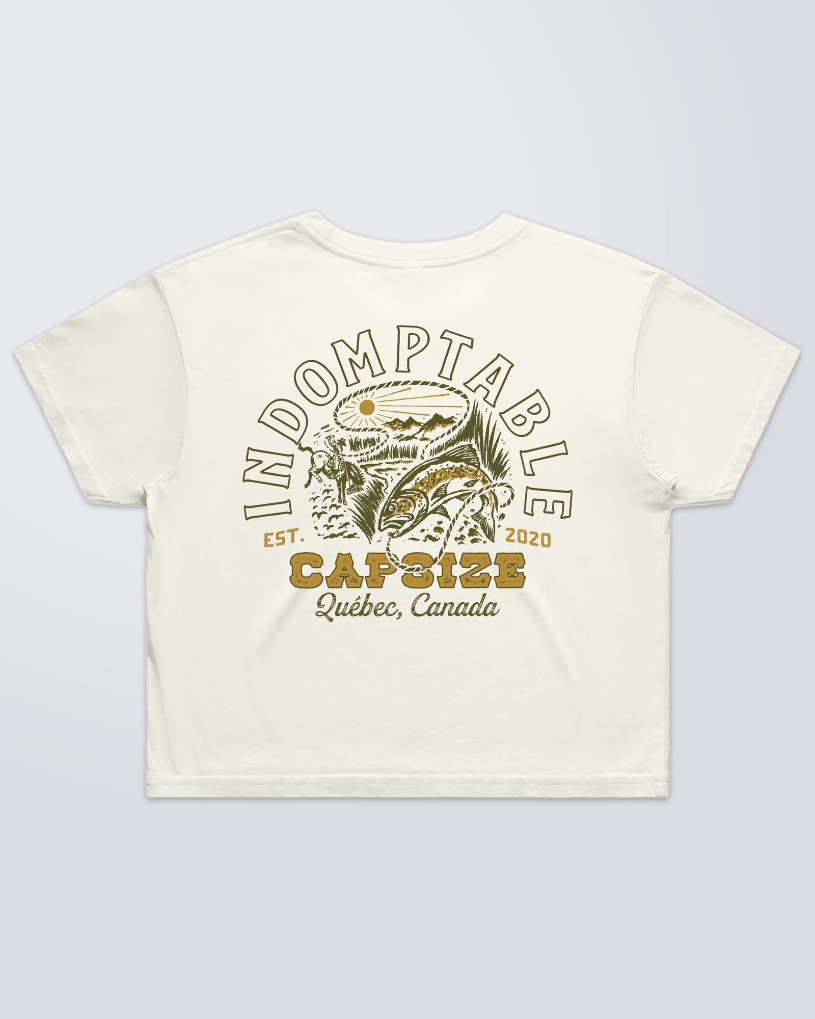 T-Shirt Femme<br> Le Crop Tee Indomptable Écru