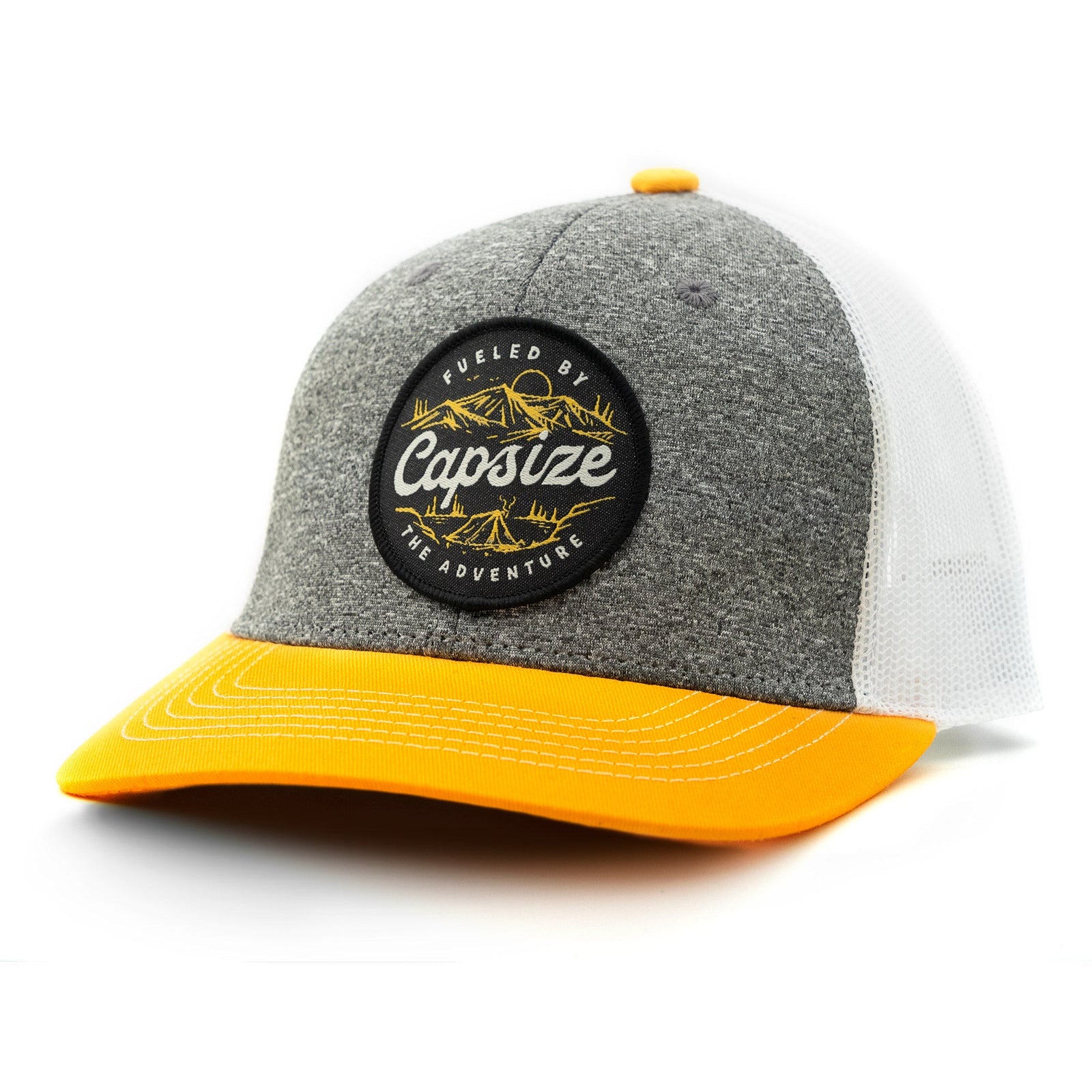 Kid Fishing Hat | Fueled By The Adventure Yellow Trucker - Capsize Fly Fishing