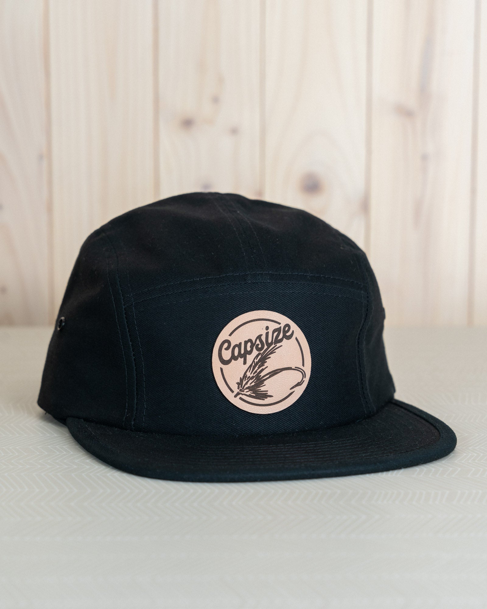 Fly Fishing Hat | Leather Fly 5 Panel - Capsize Fly Fishing