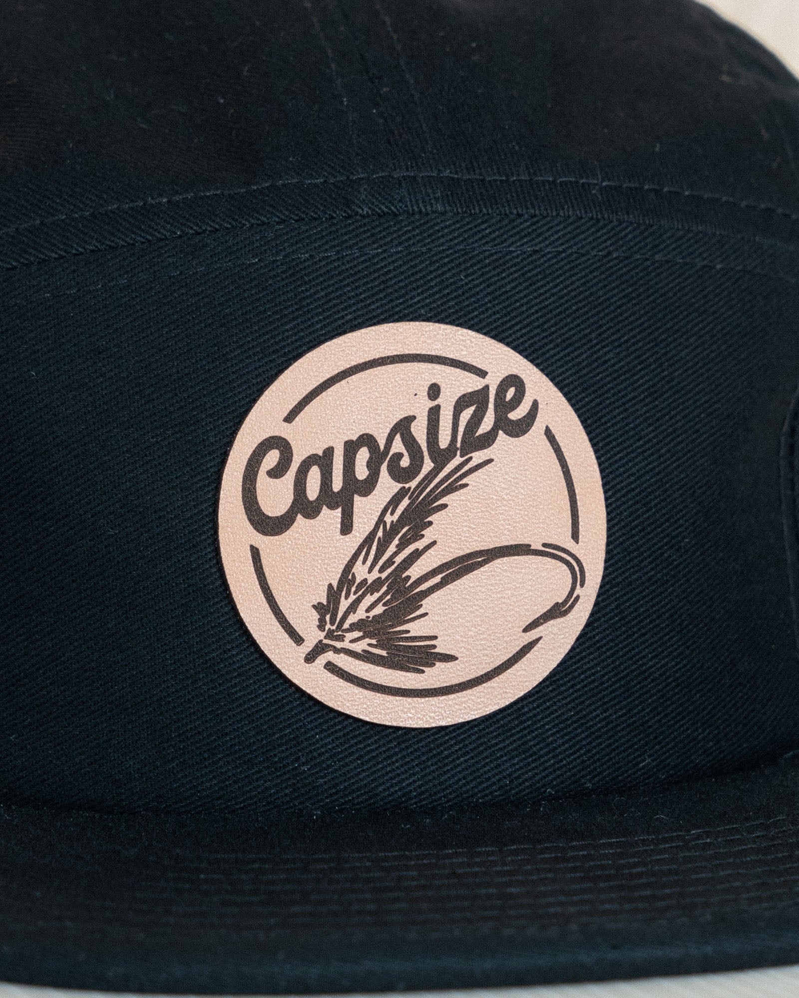 Fly Fishing Hat | Leather Fly 5 Panel - Capsize Fly Fishing