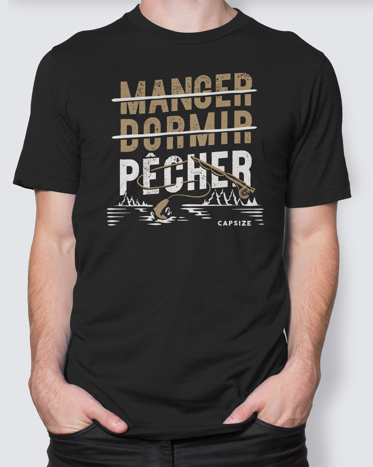 Fly Fishing T-Shirt | Manger, Dormir, Pêcher Black