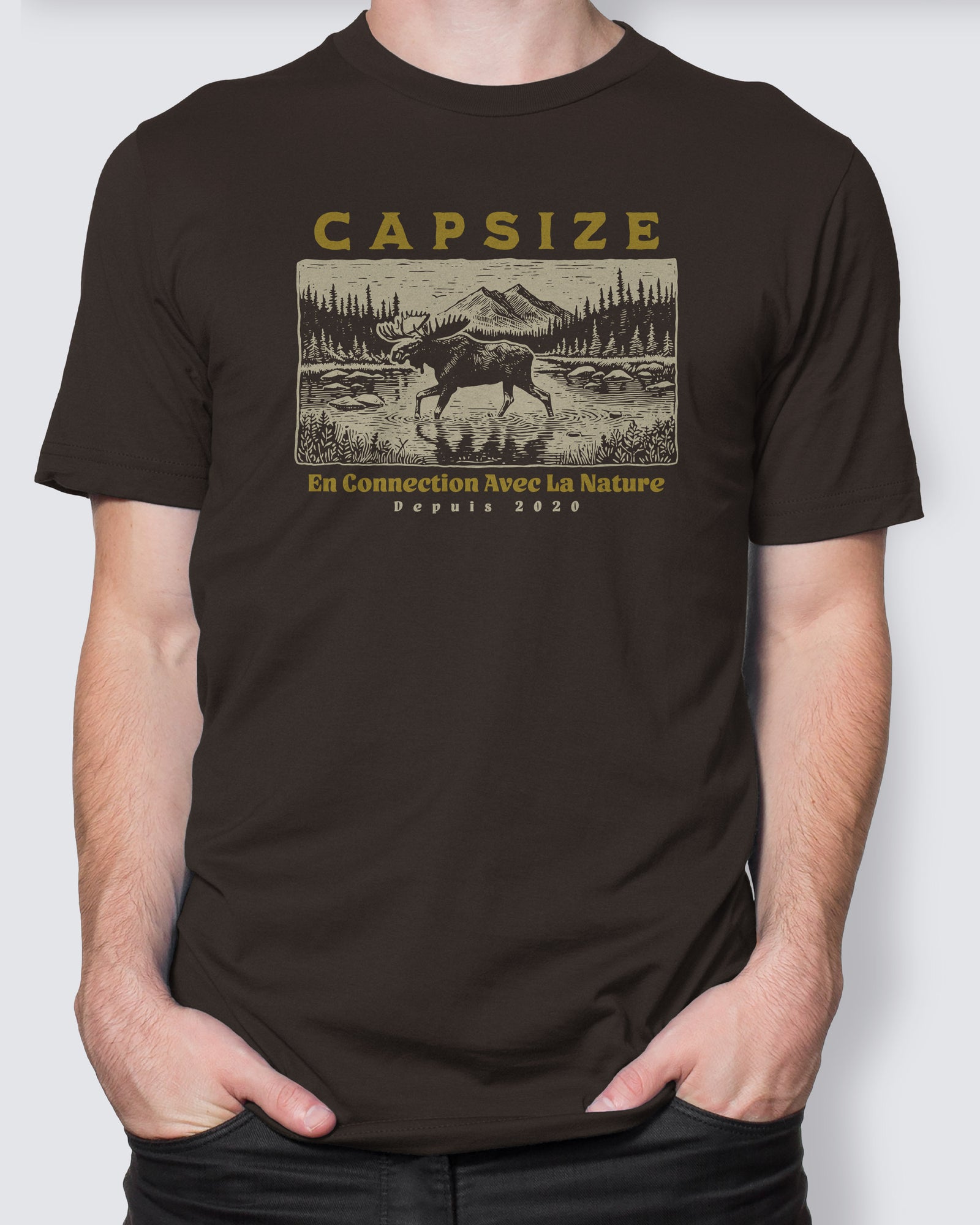 Fly Fishing T-Shirt | Moose Dark Brown