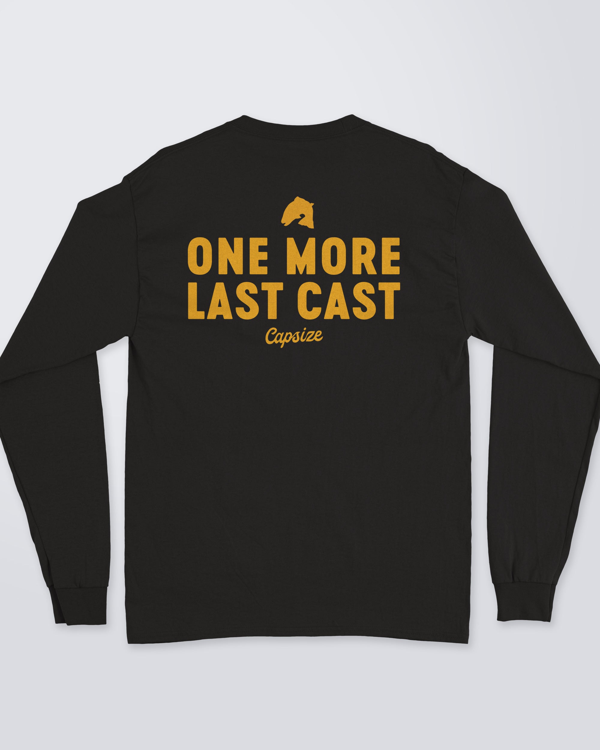Fly Fishing Long Sleeve T-Shirt | One More Last Cast Black