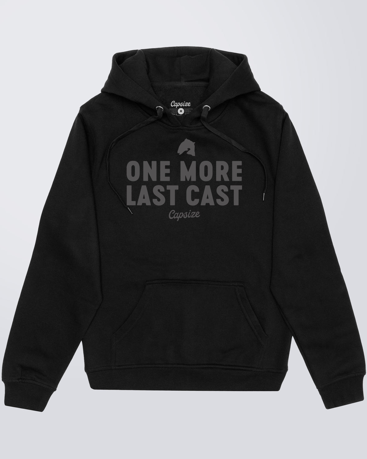 Hoodie Pêche à la Mouche Midweight&lt;br&gt; One More Last Cast Noir