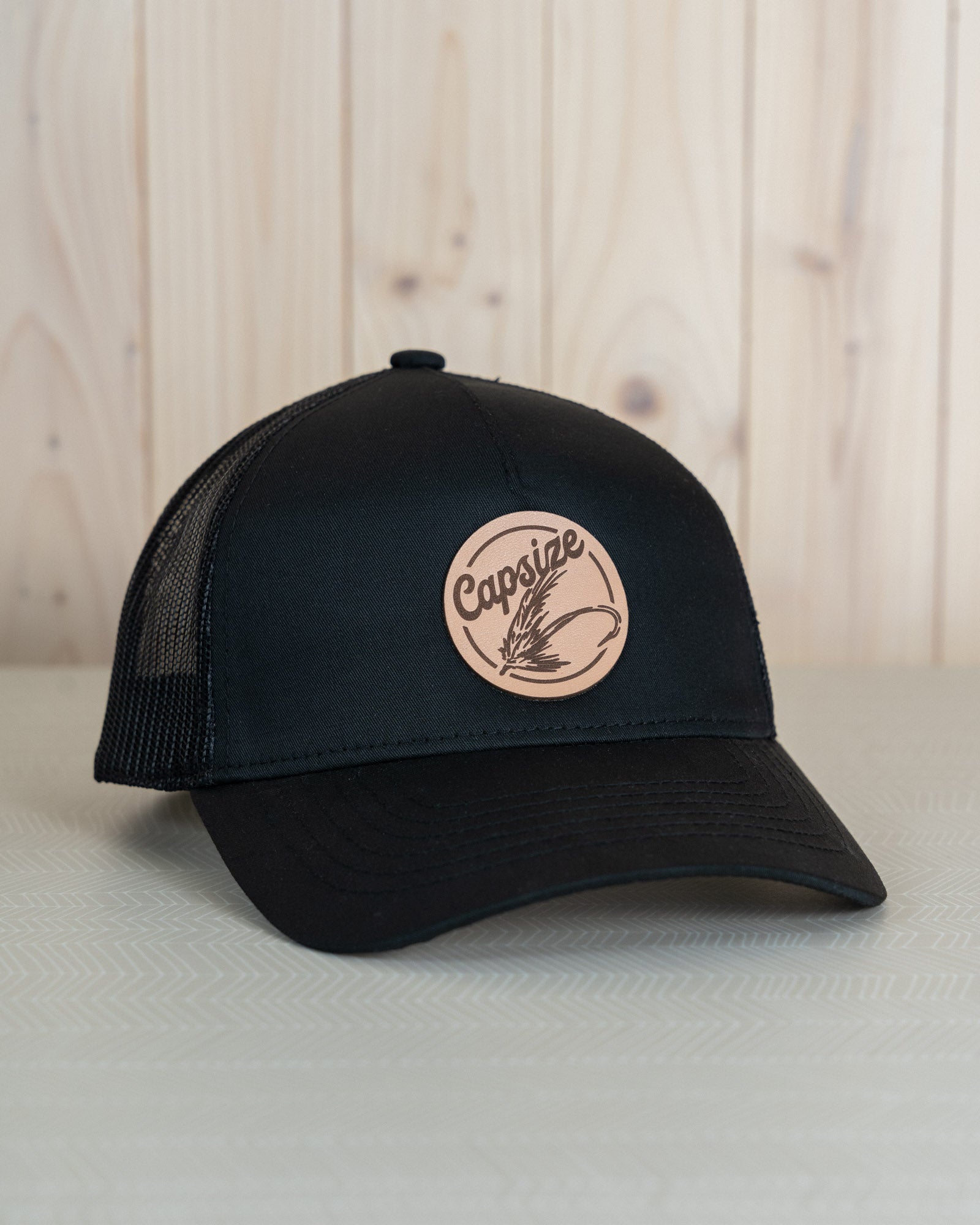 Women Fishing Hat | Leather Fly Ponytail Trucker - Capsize Fly Fishing