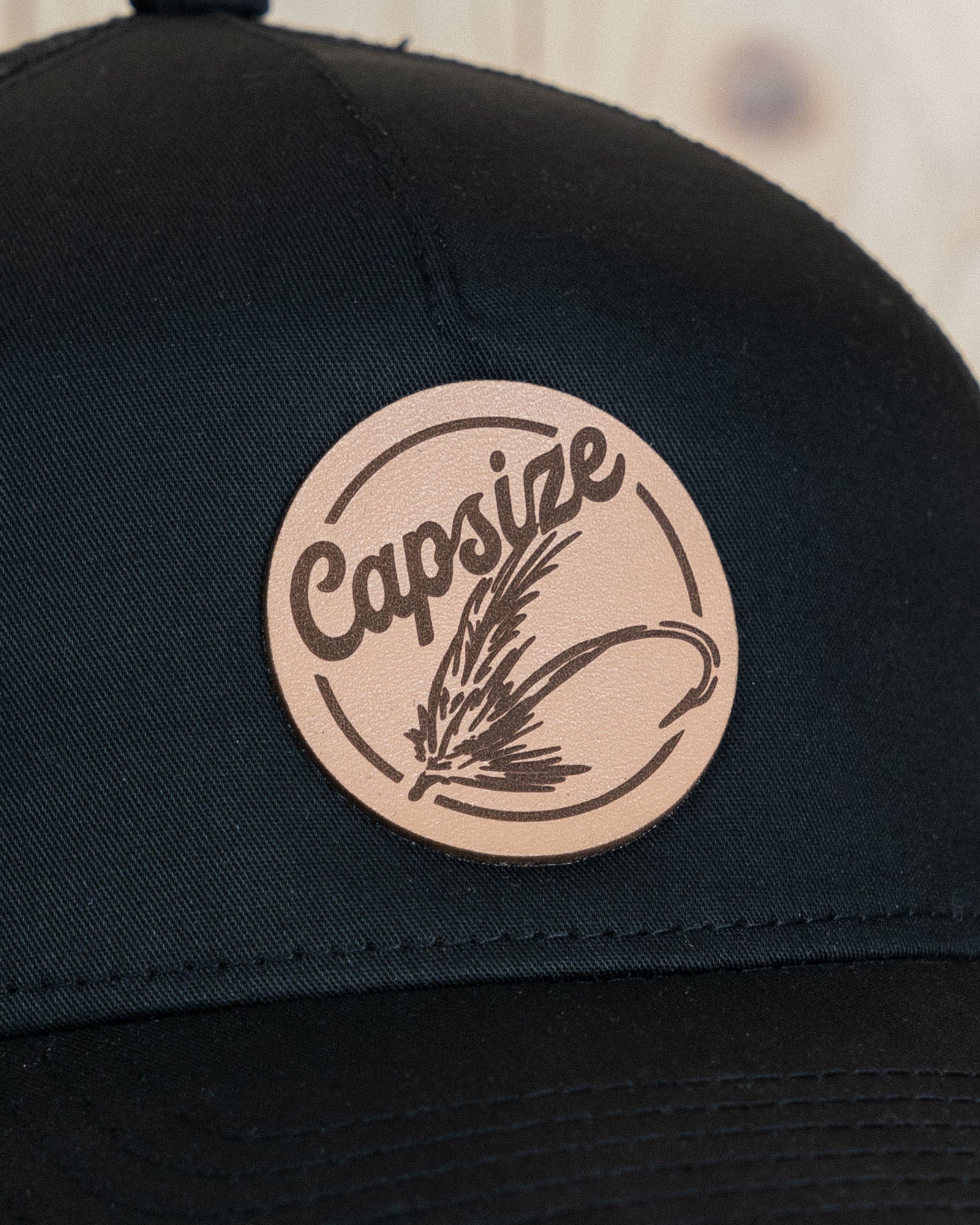 Women Fishing Hat | Leather Fly Ponytail Trucker - Capsize Fly Fishing