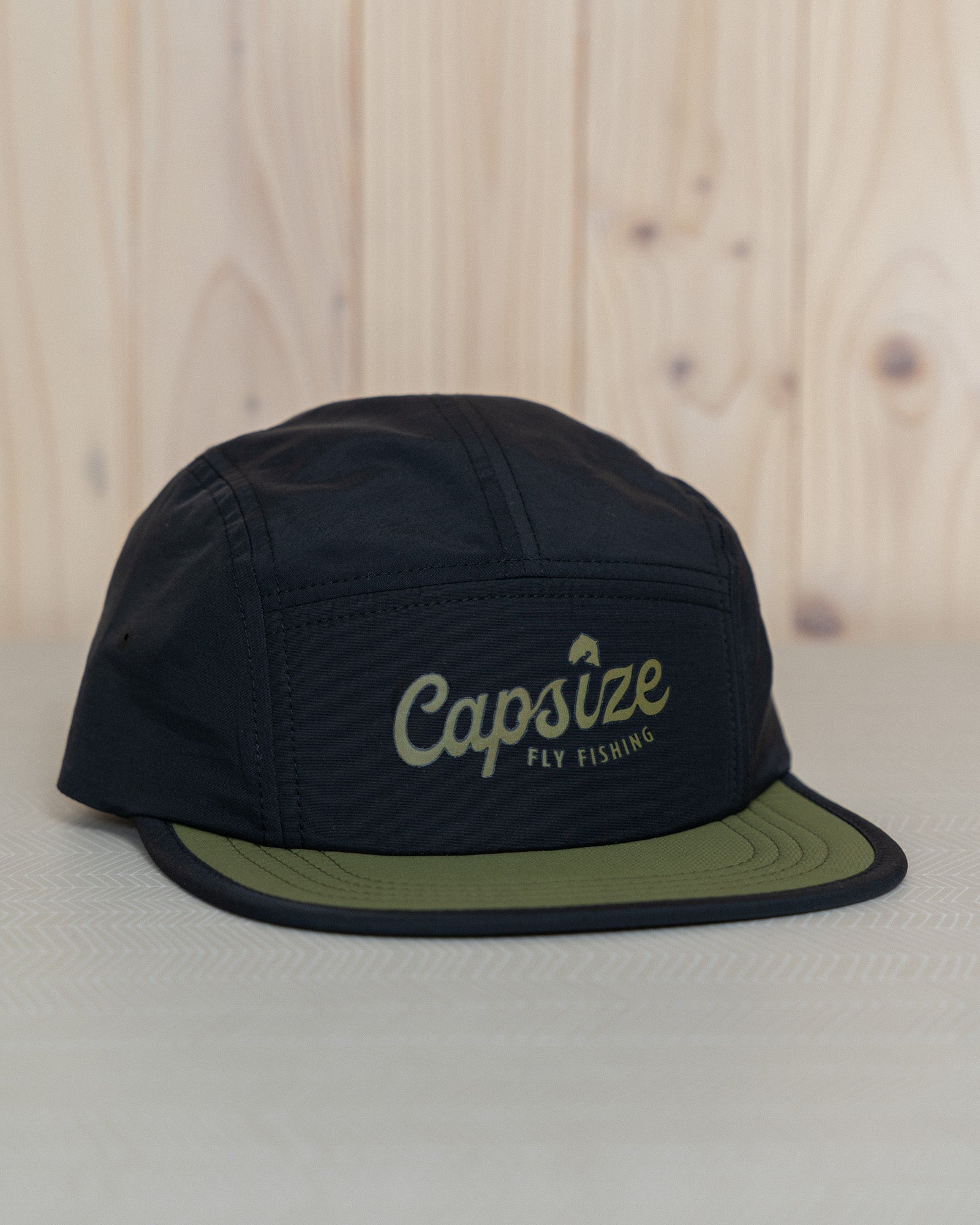 Fly Fishing Hat | Capsize Packable Black & Loden Camper Cap