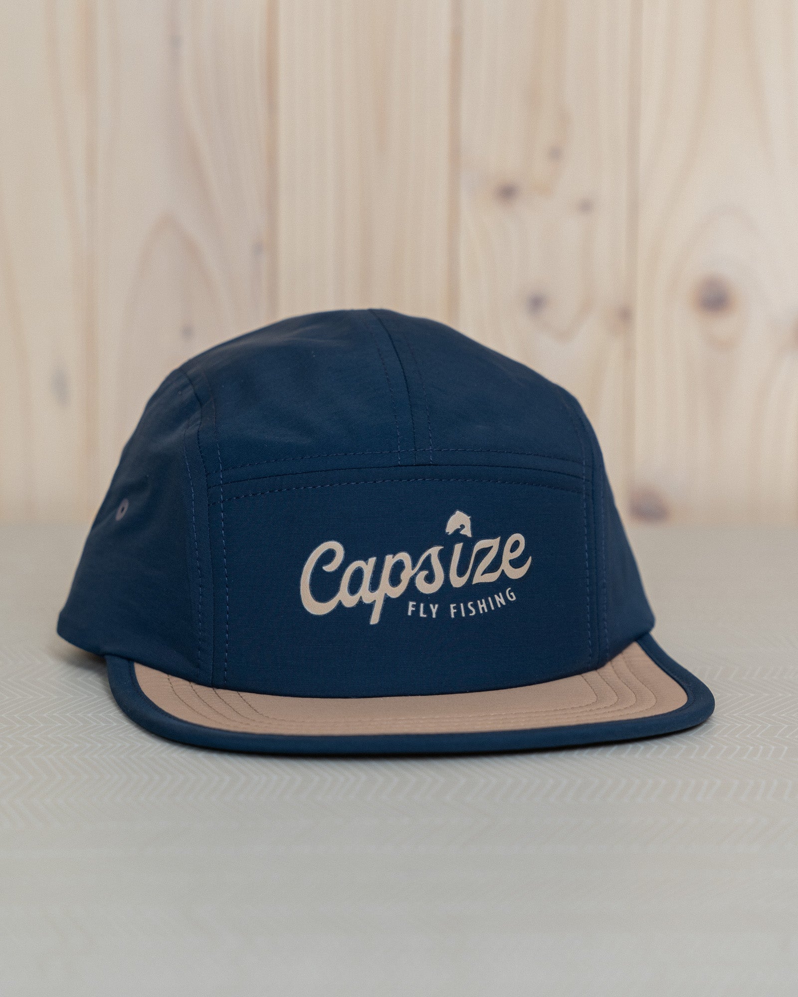 Fly Fishing Hat | Capsize Packable Navy & Khaki Camper Cap