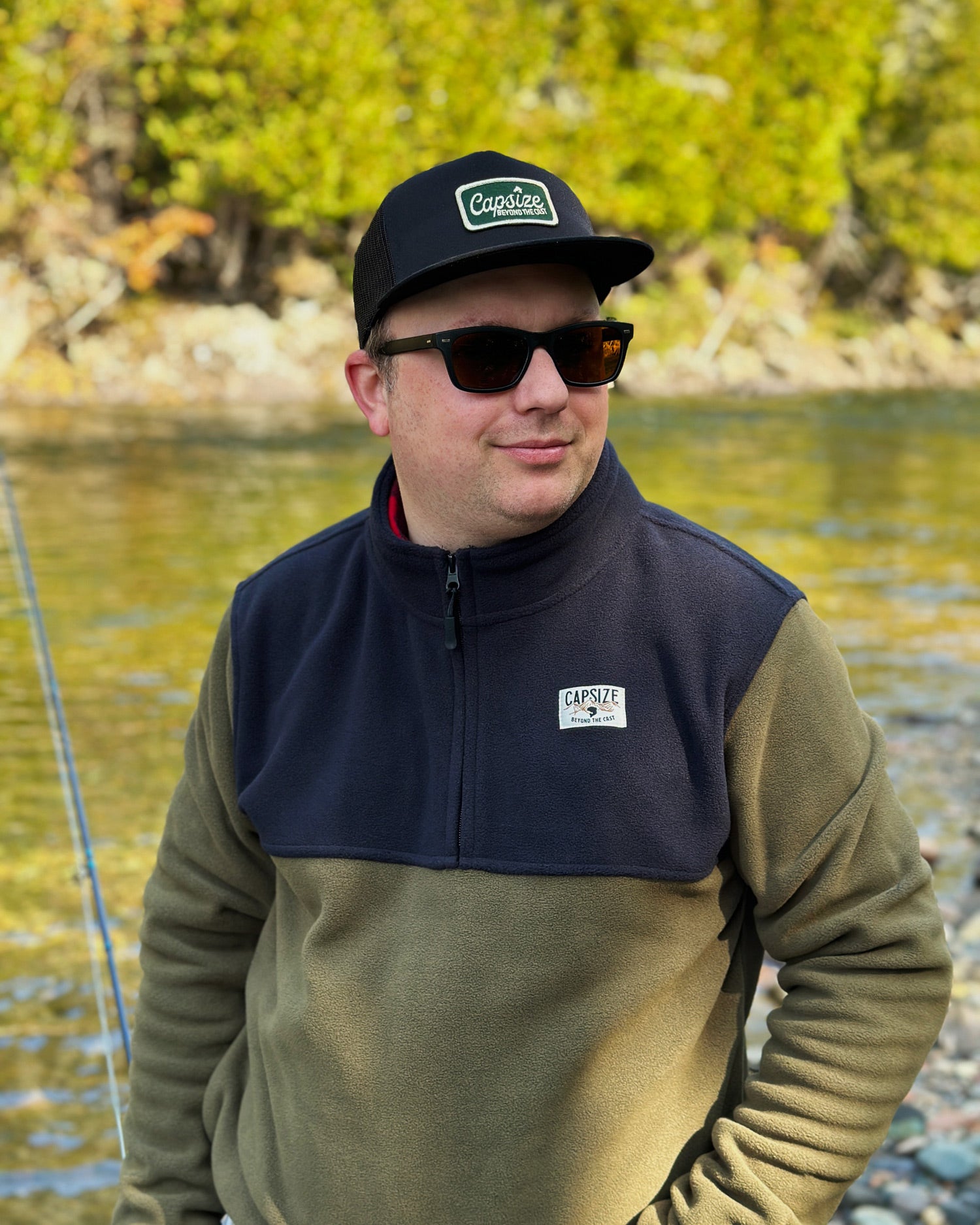 Salmon Patch Black Trucker Hat Capsize Fly Fishing -  Canada