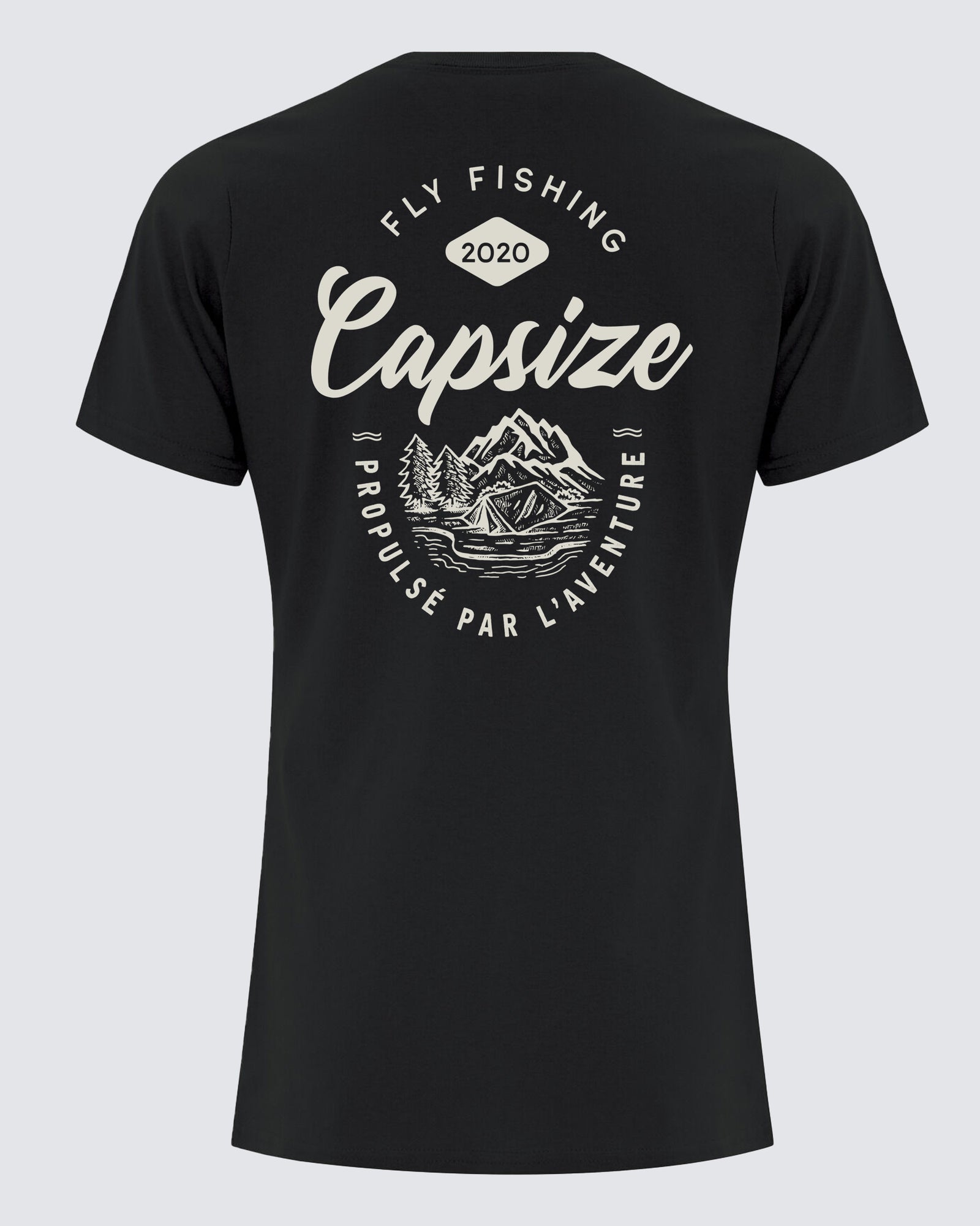 T-Shirt Pêche À La Mouche Pour Femme | Propulsé Par L'Aventure Noir