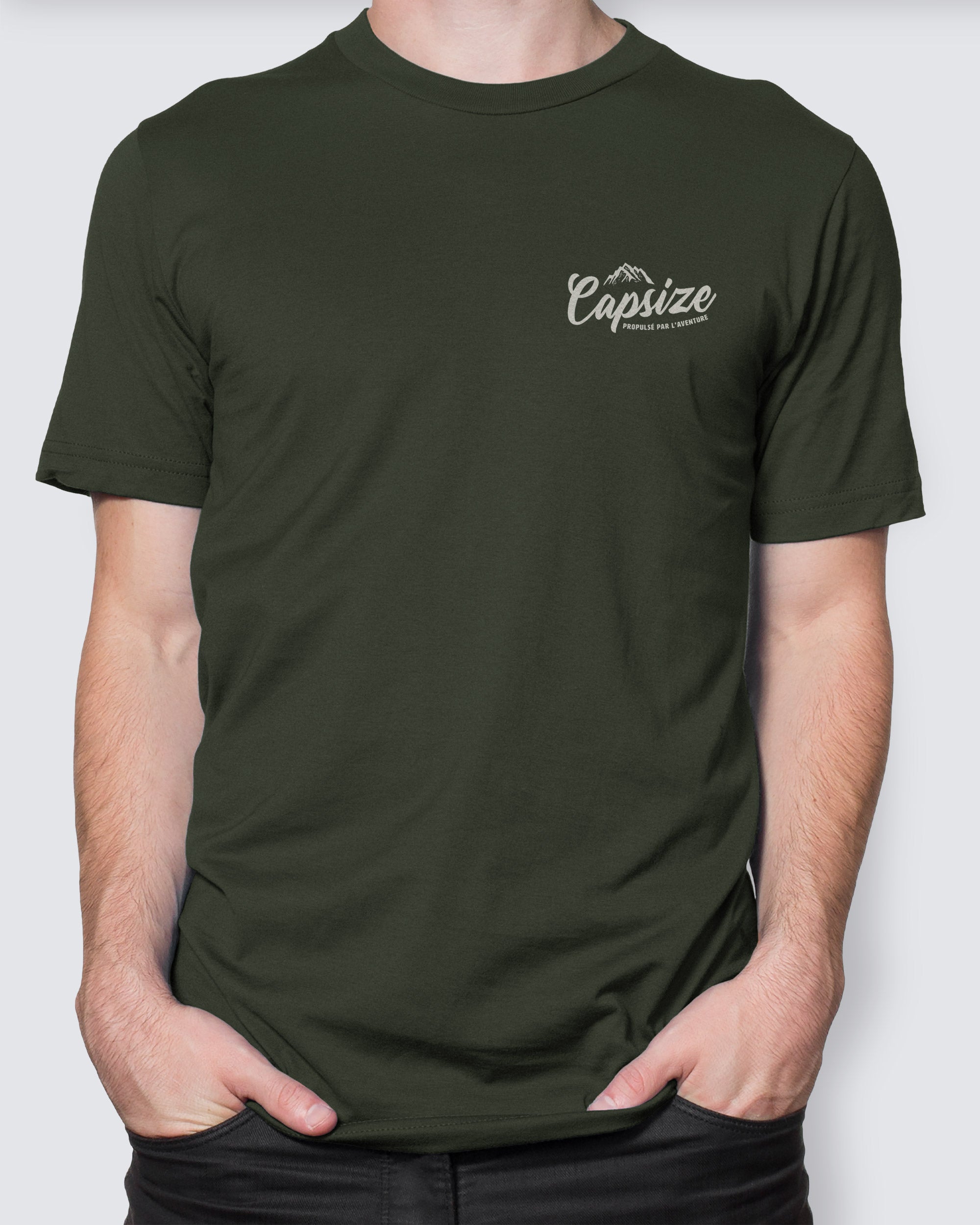 Fly Fishing T-Shirt | Propulsé Par L'Aventure Forest Green - Capsize Fly Fishing