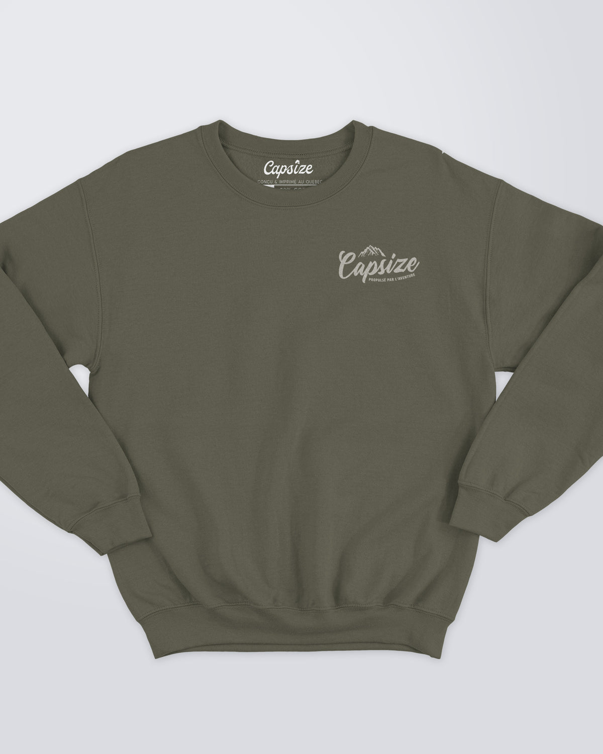 Fly Fishing Sweatshirt | Propulsé Par l&#39;Aventure Military Green