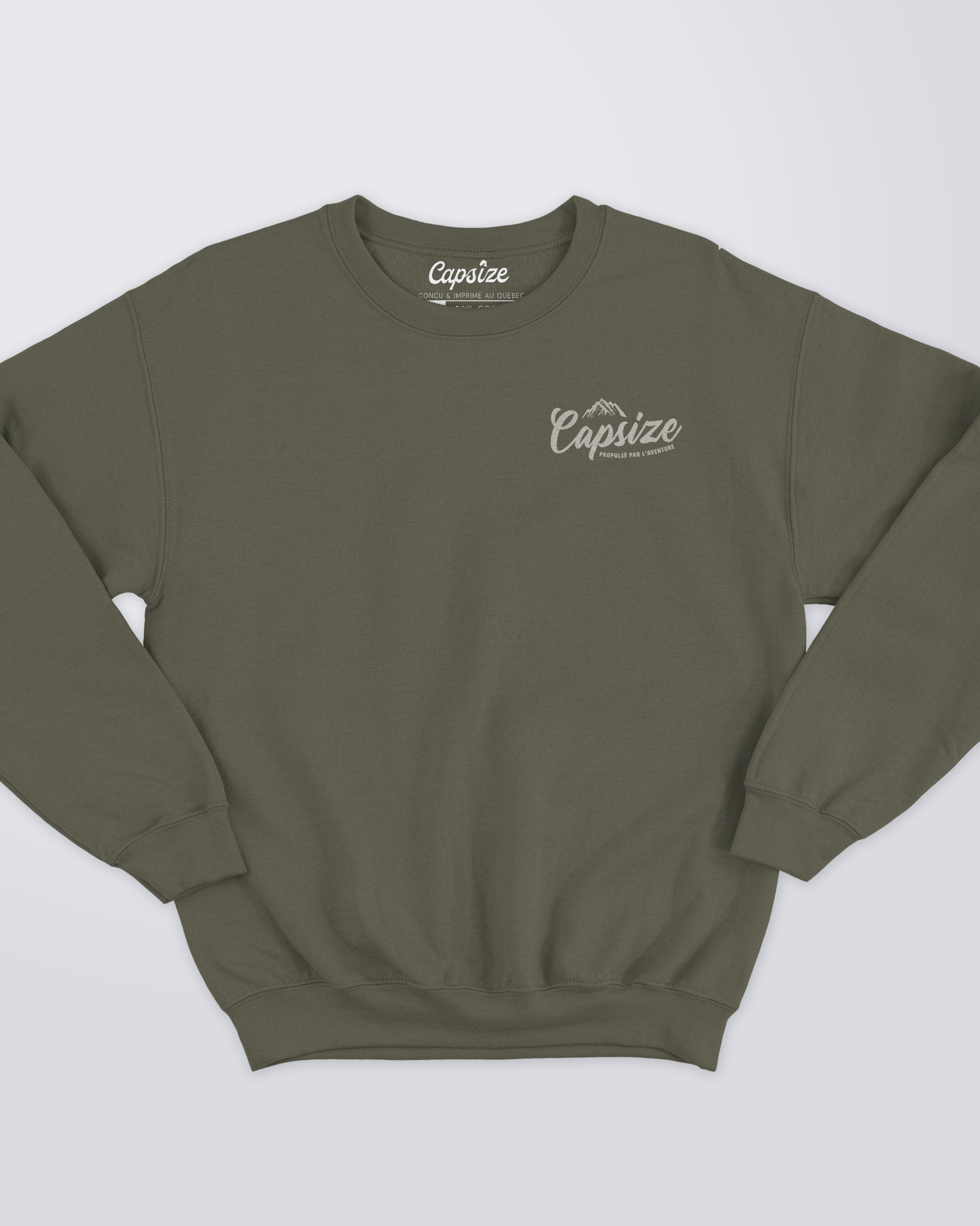 Fly Fishing Sweatshirt | Propulsé Par l'Aventure Military Green