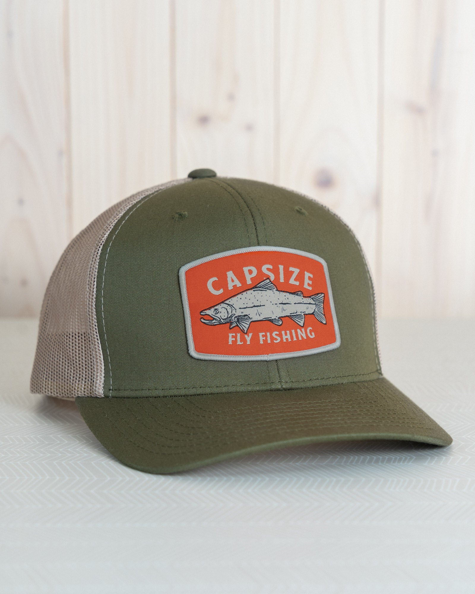 Salmon Patch Olive Trucker Hat Capsize Fly Fishing -  Canada